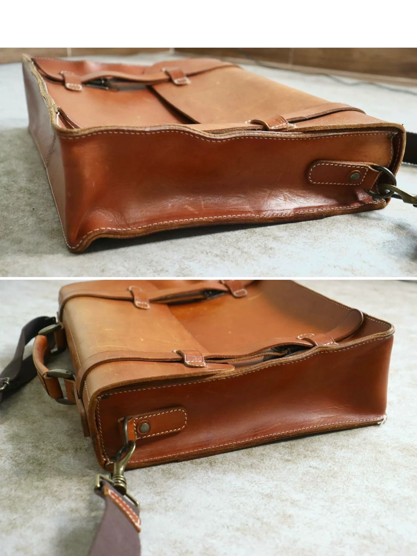 Maison Margiela Maison Margiela Crazy Horse Leather Briefcase Size ONE SIZE - 9 Thumbnail