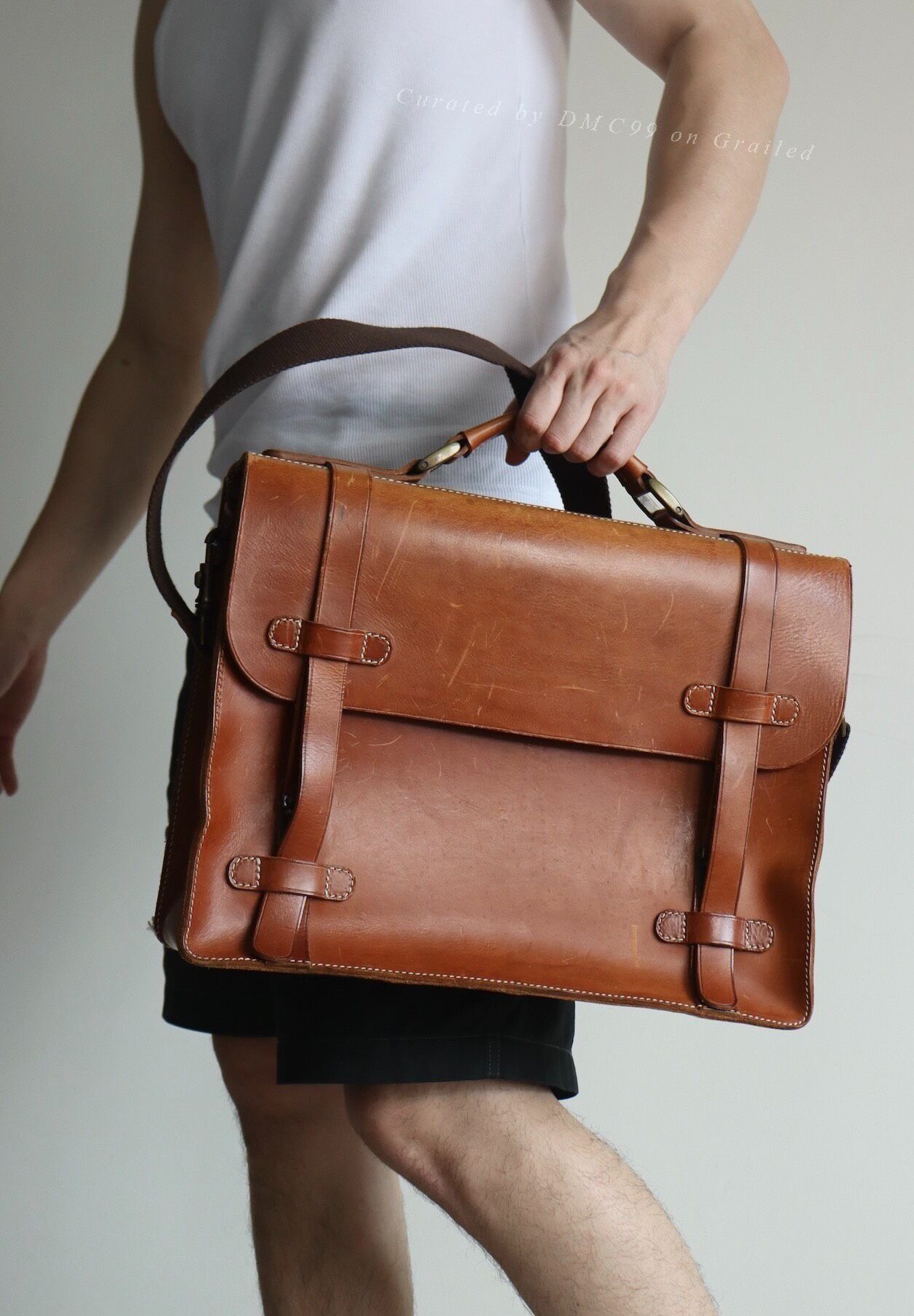 Maison Margiela Maison Margiela Crazy Horse Leather Briefcase Size ONE SIZE - 2 Thumbnail