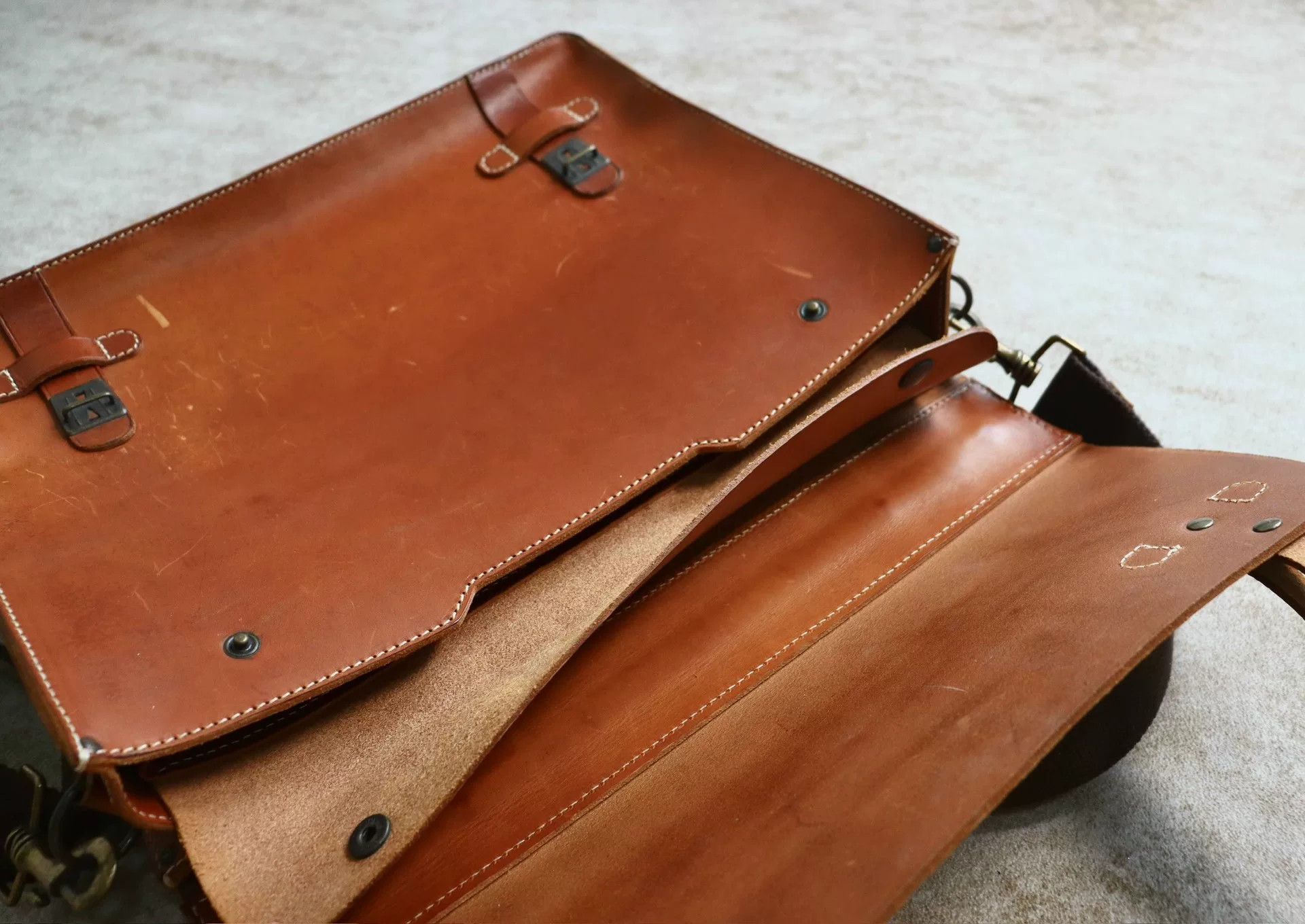 Maison Margiela Maison Margiela Crazy Horse Leather Briefcase Size ONE SIZE - 6 Thumbnail