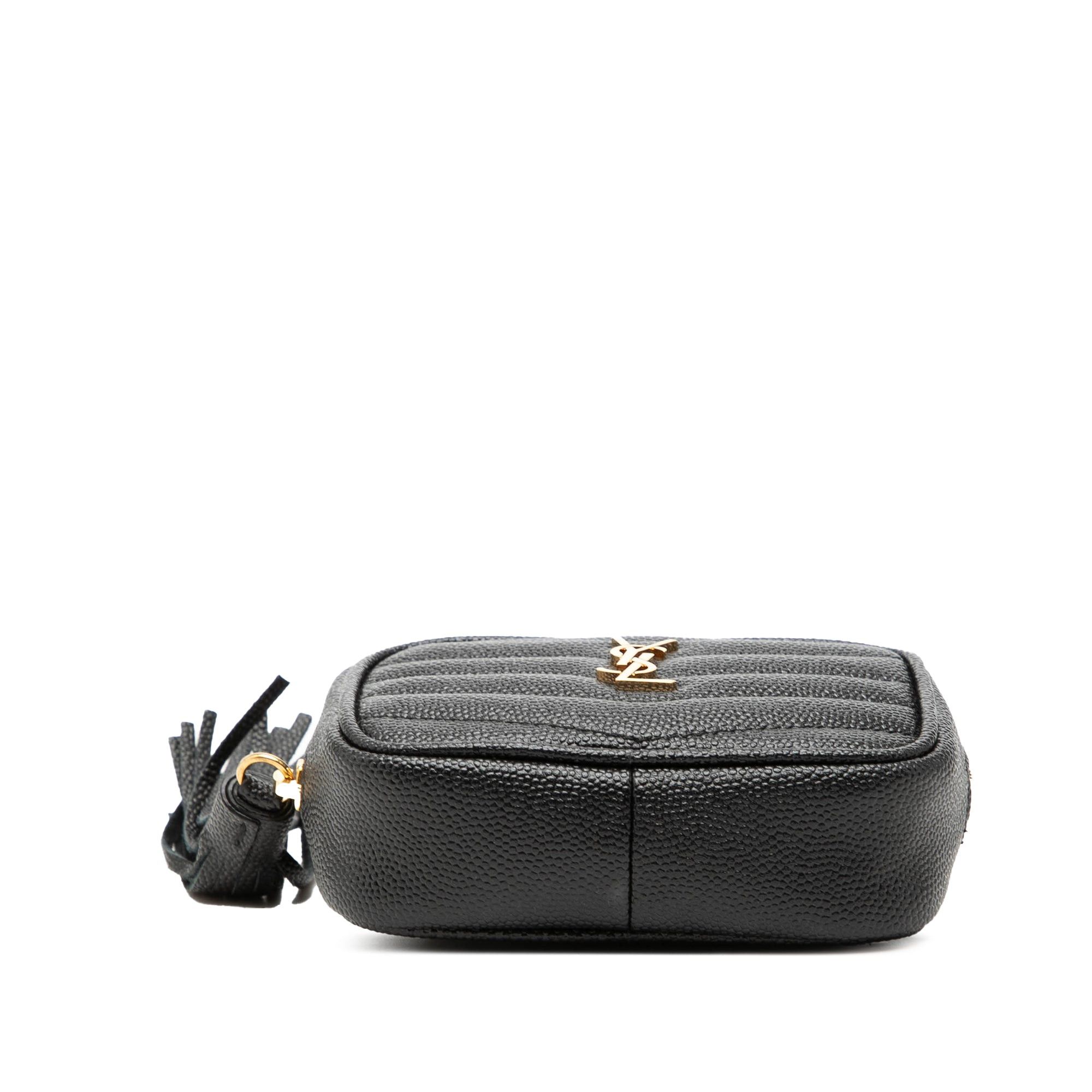 Saint Laurent Paris Baby Matelasse Grain De Poudre Monogram Lou Camera Bag Size ONE SIZE - 3 Thumbnail