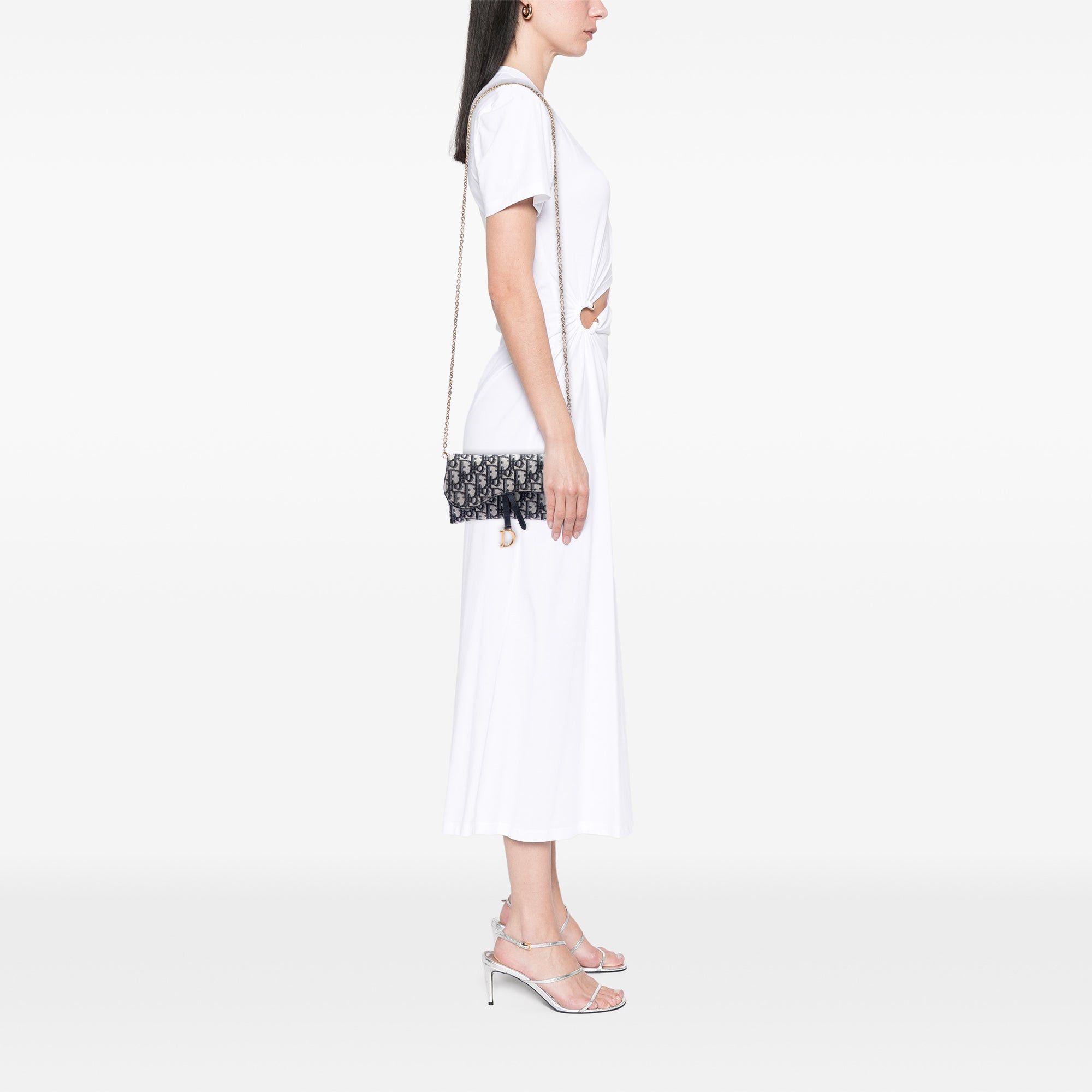 Dior Oblique Canvas Saddle Wallet On Chain Size ONE SIZE - 6 Thumbnail
