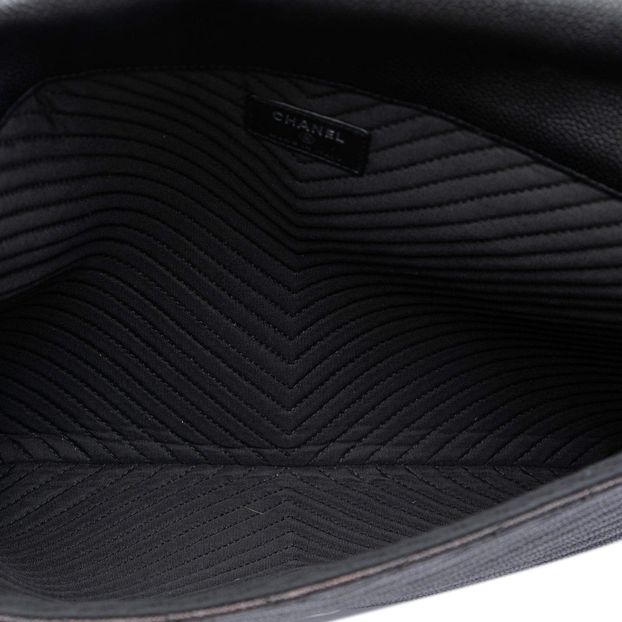 Chanel Large Chevron Caviar Statement Envelope Clutch Size ONE SIZE - 4 Thumbnail