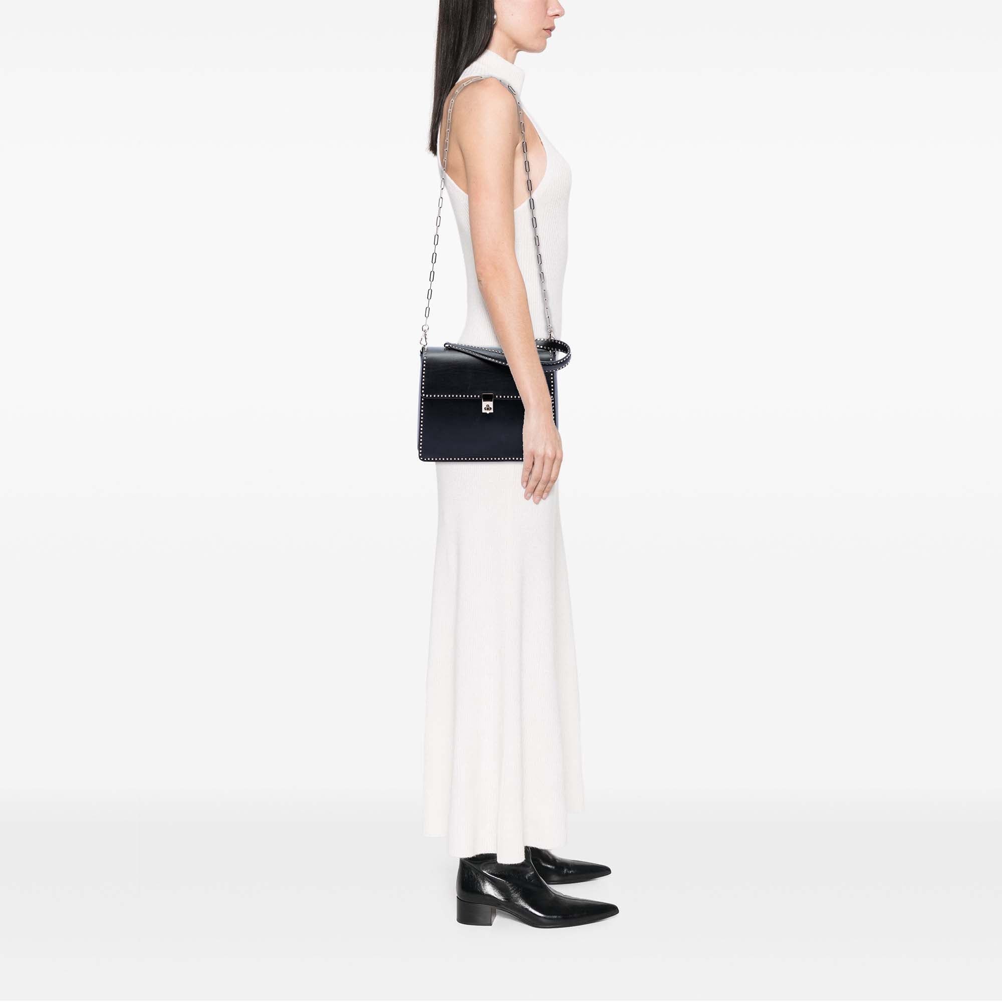 Valentino Leather Rockstud Top Handle Bag Size ONE SIZE - 6 Thumbnail