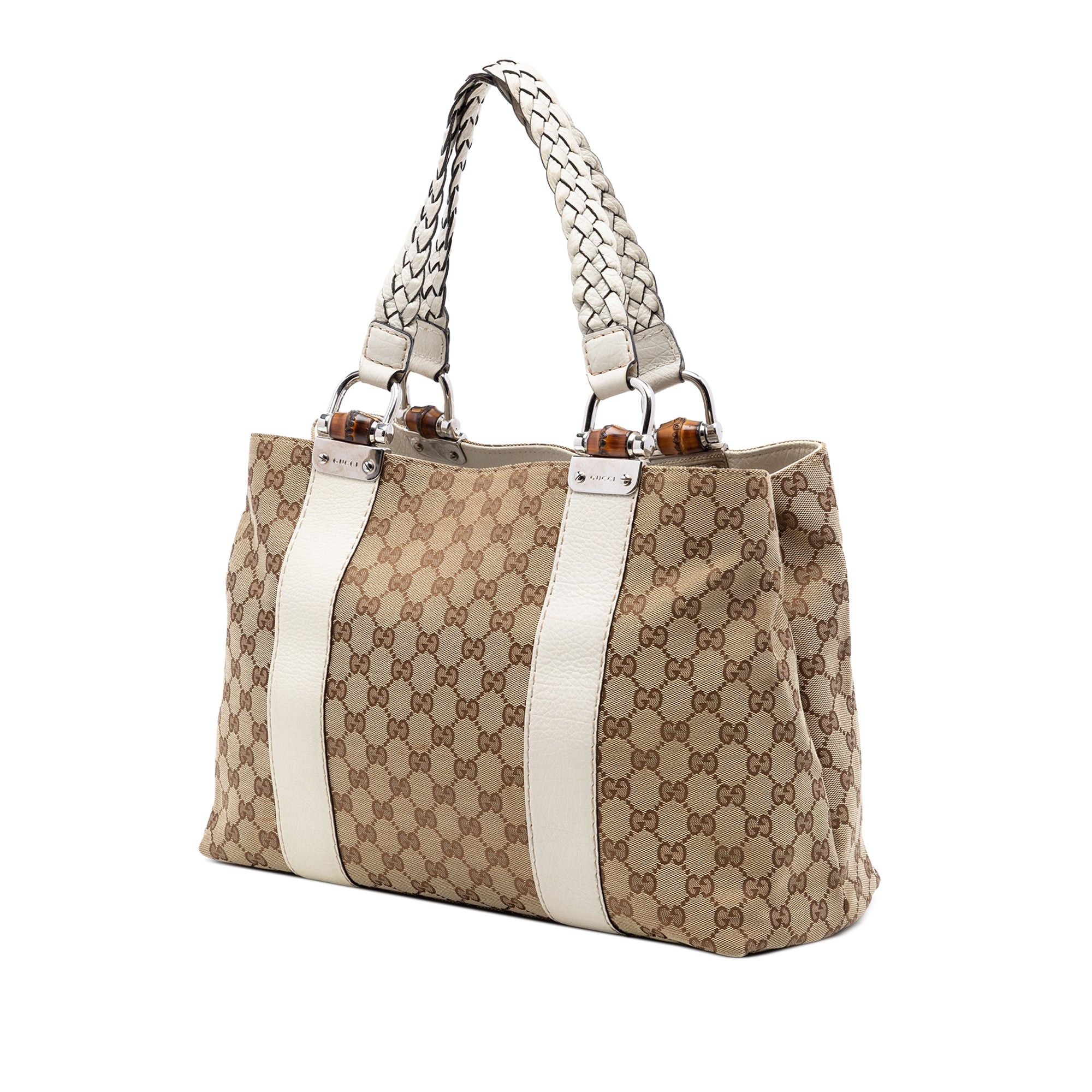 Gucci Medium GG Canvas Bamboo Libeccio Tote Size ONE SIZE - 2 Thumbnail