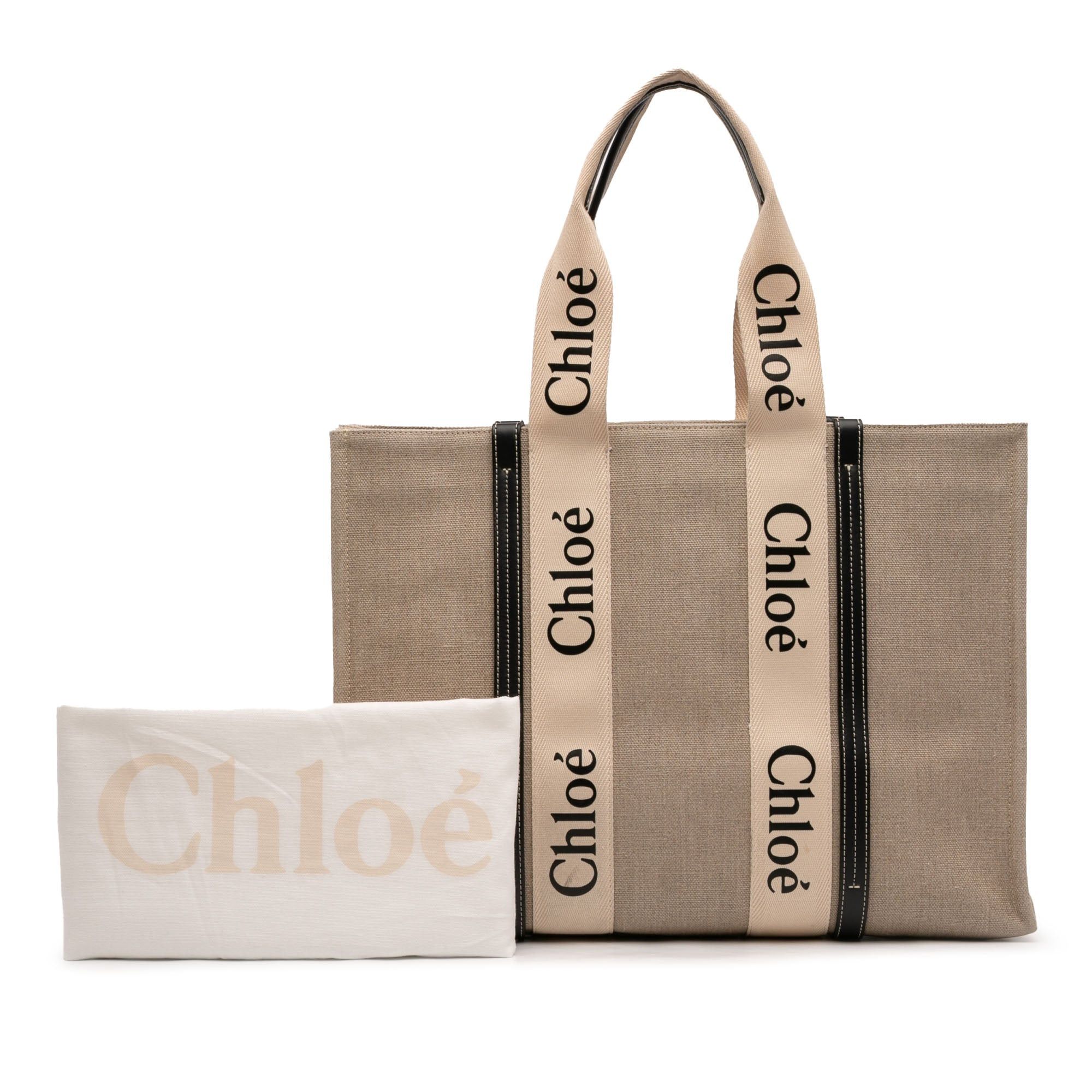 Chloe Large Woody Canvas Tote Bag Size ONE SIZE - 7 Thumbnail