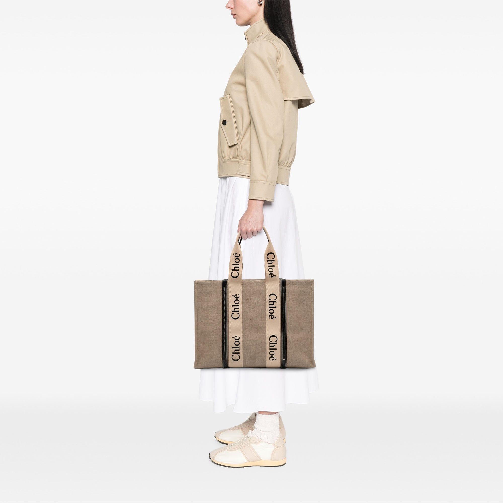 Chloe Large Woody Canvas Tote Bag Size ONE SIZE - 6 Thumbnail
