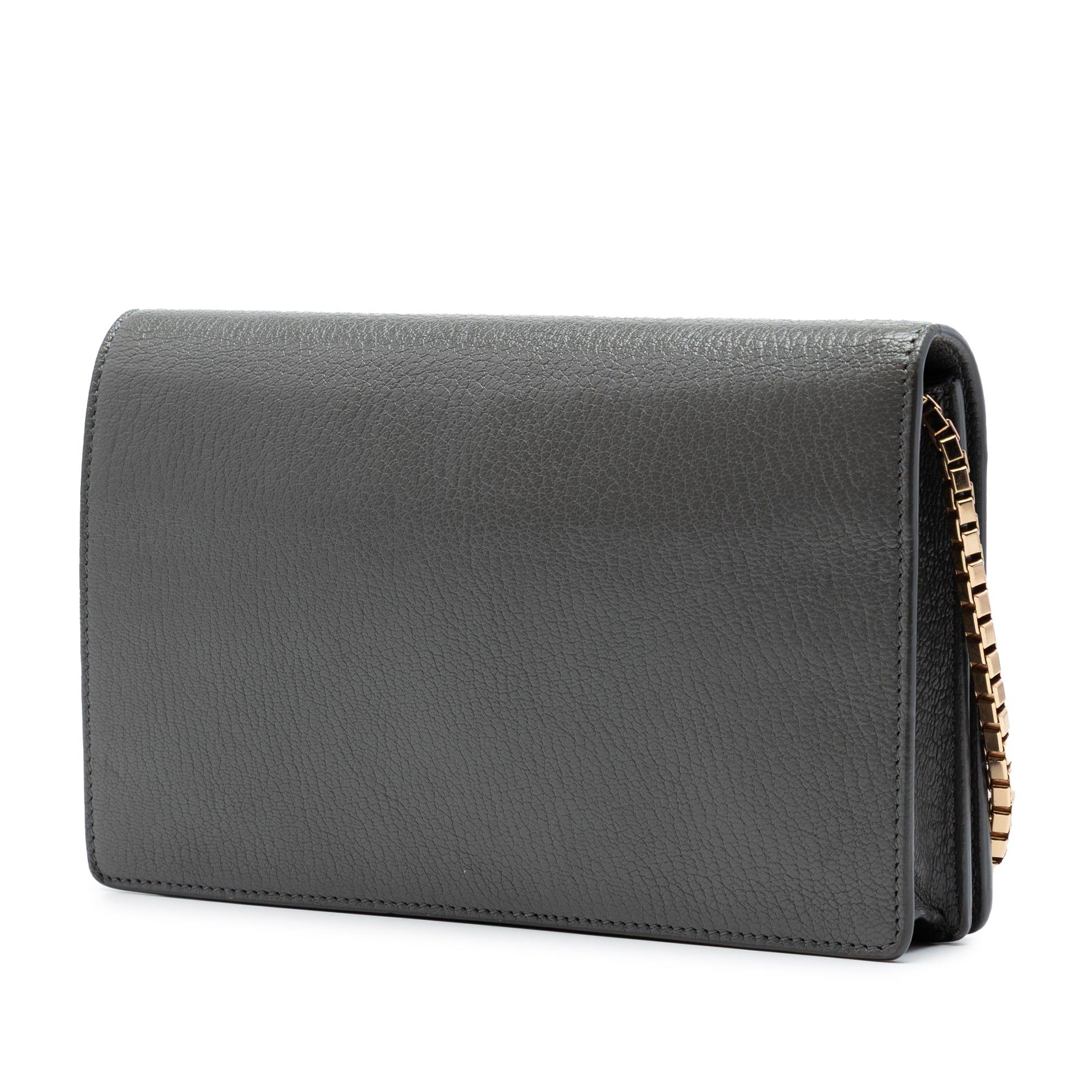 Balenciaga Chevre Motocross Metallic Edge Wallet on Chain Size ONE SIZE - 2 Thumbnail