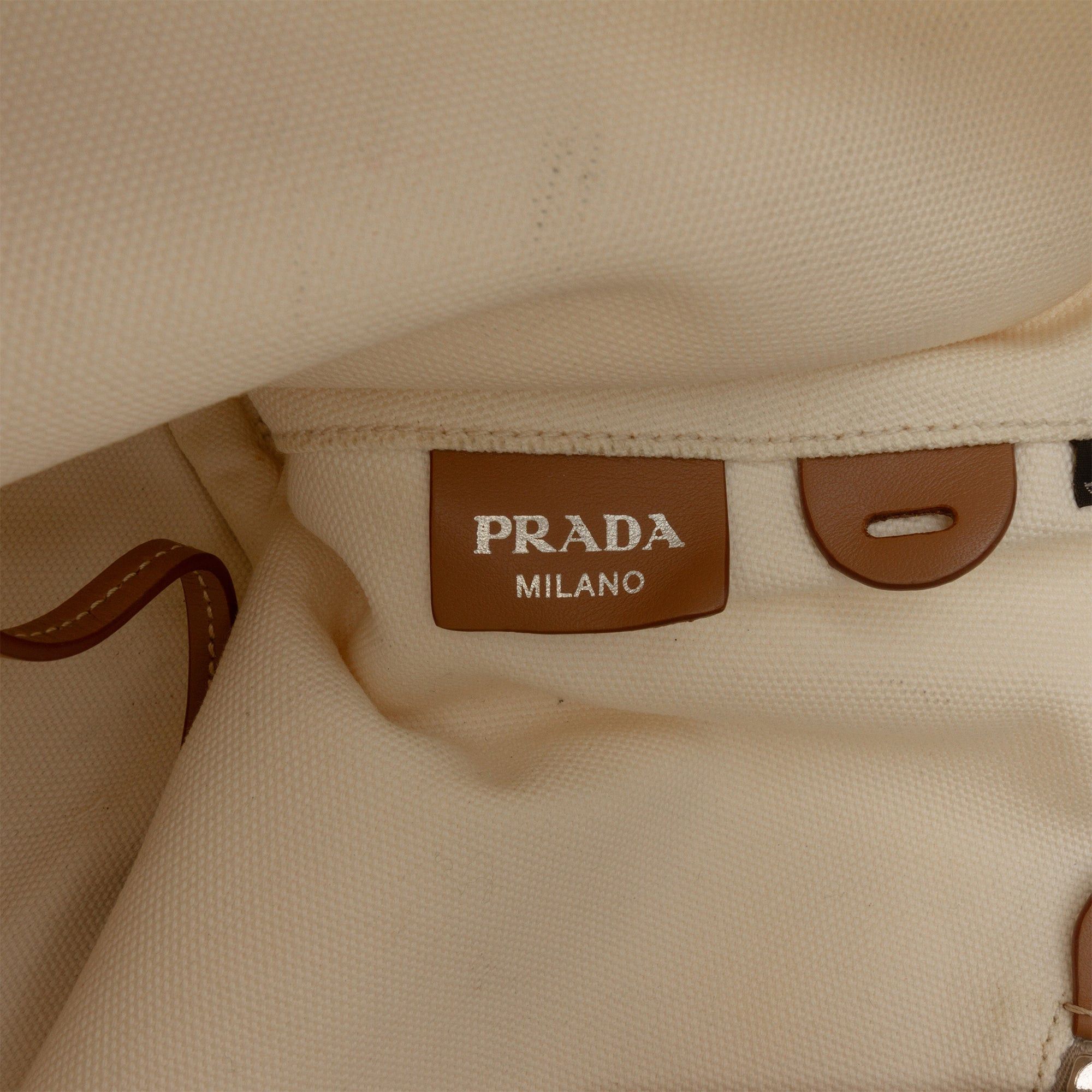 Prada Small Canvas Canapa Shopping Tote Size ONE SIZE - 5 Thumbnail