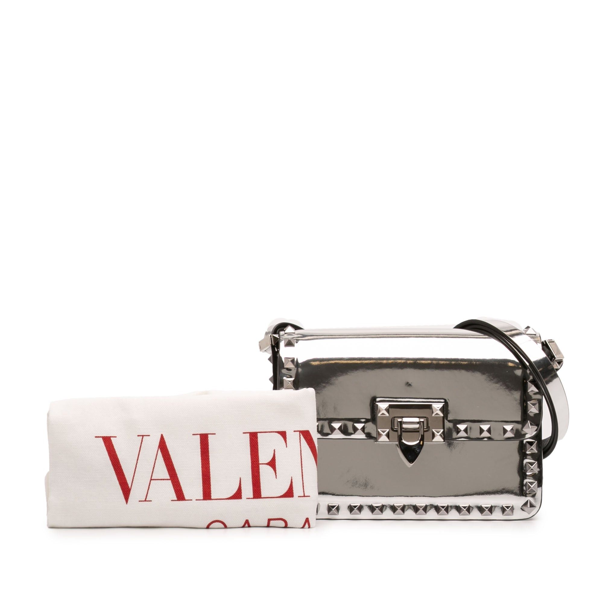 Valentino Small Mirror Calfskin Rockstud23 Shoulder Bag Size ONE SIZE - 7 Thumbnail