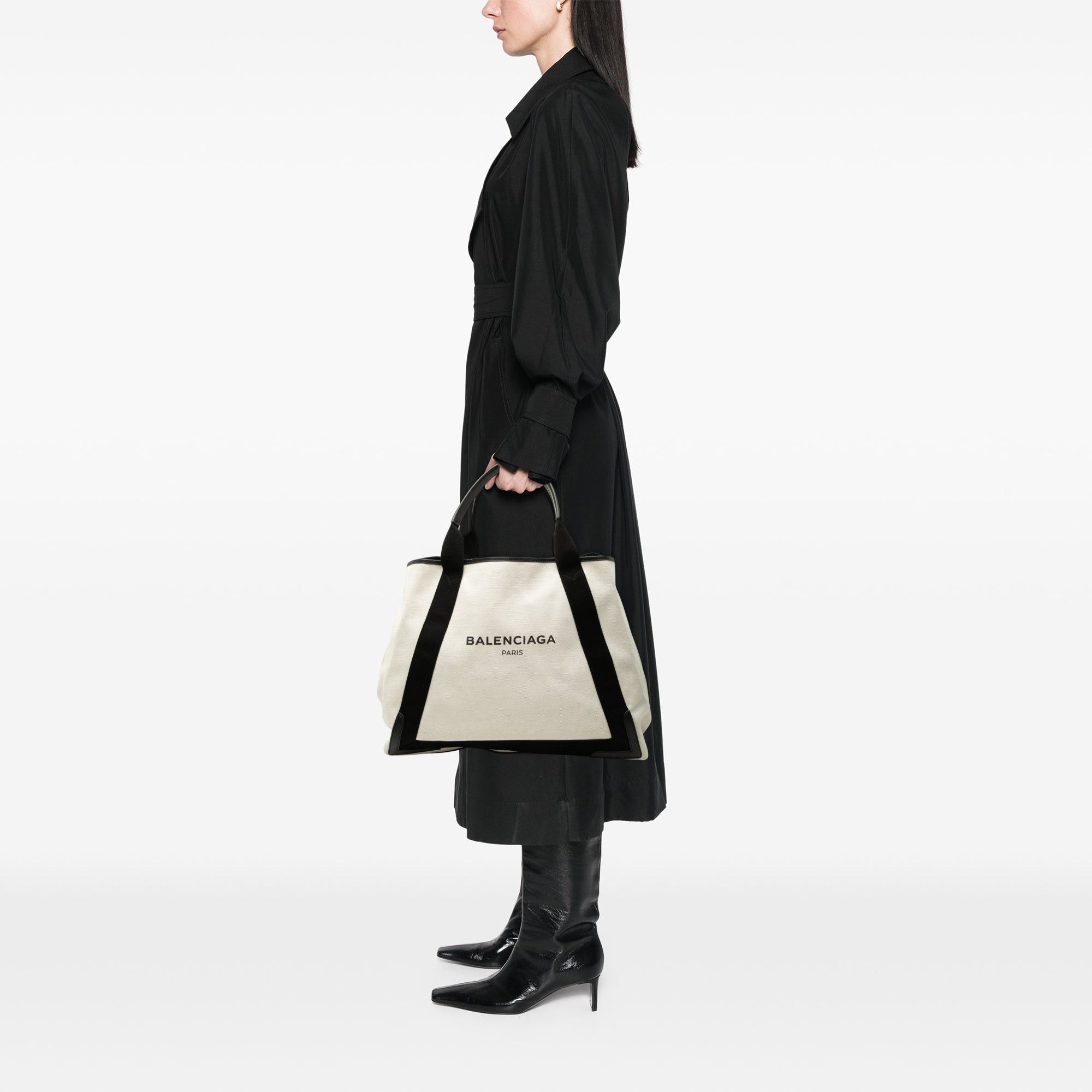 Balenciaga Canvas Navy Cabas Tote M Size ONE SIZE - 7 Thumbnail