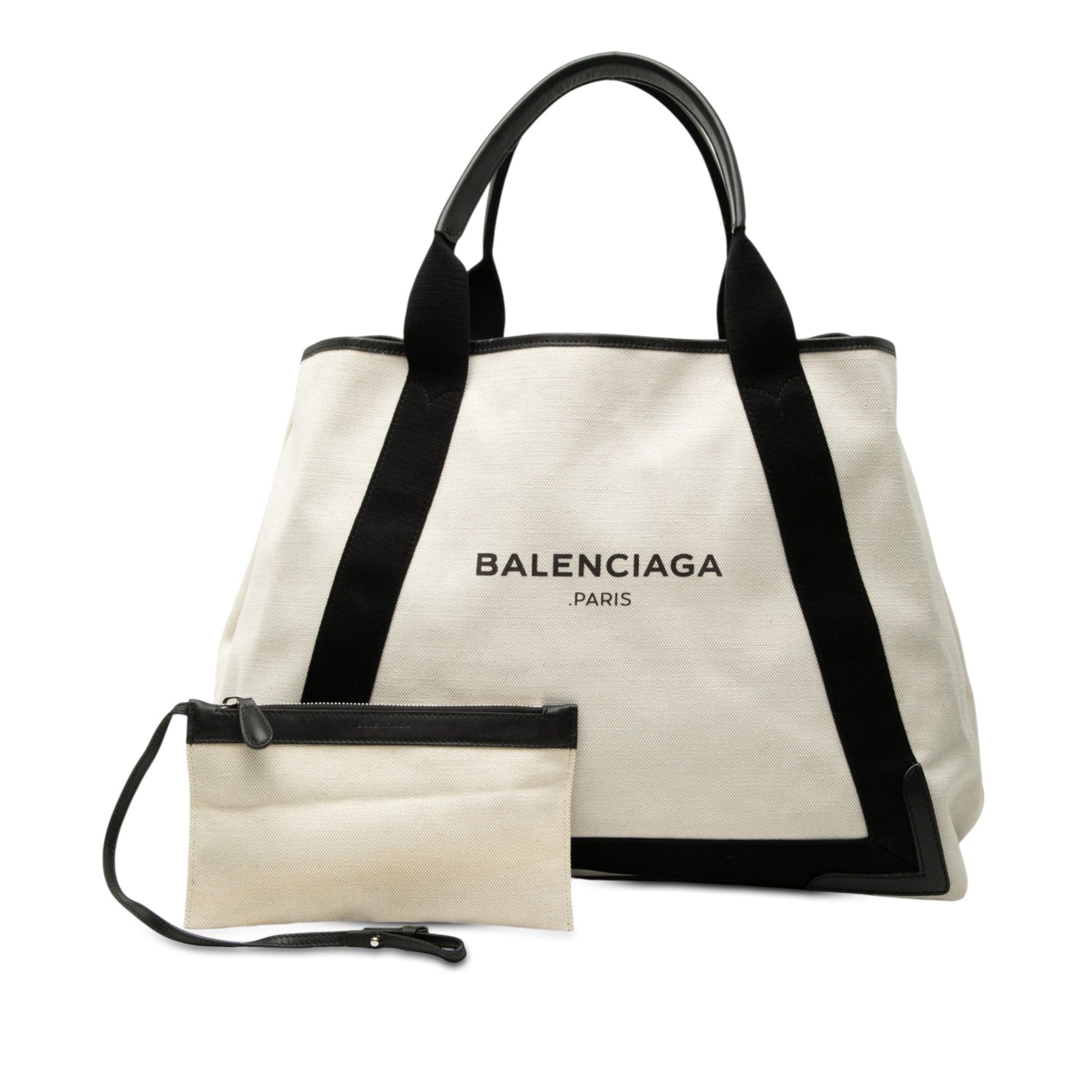 Balenciaga Canvas Navy Cabas Tote M Size ONE SIZE - 8 Thumbnail