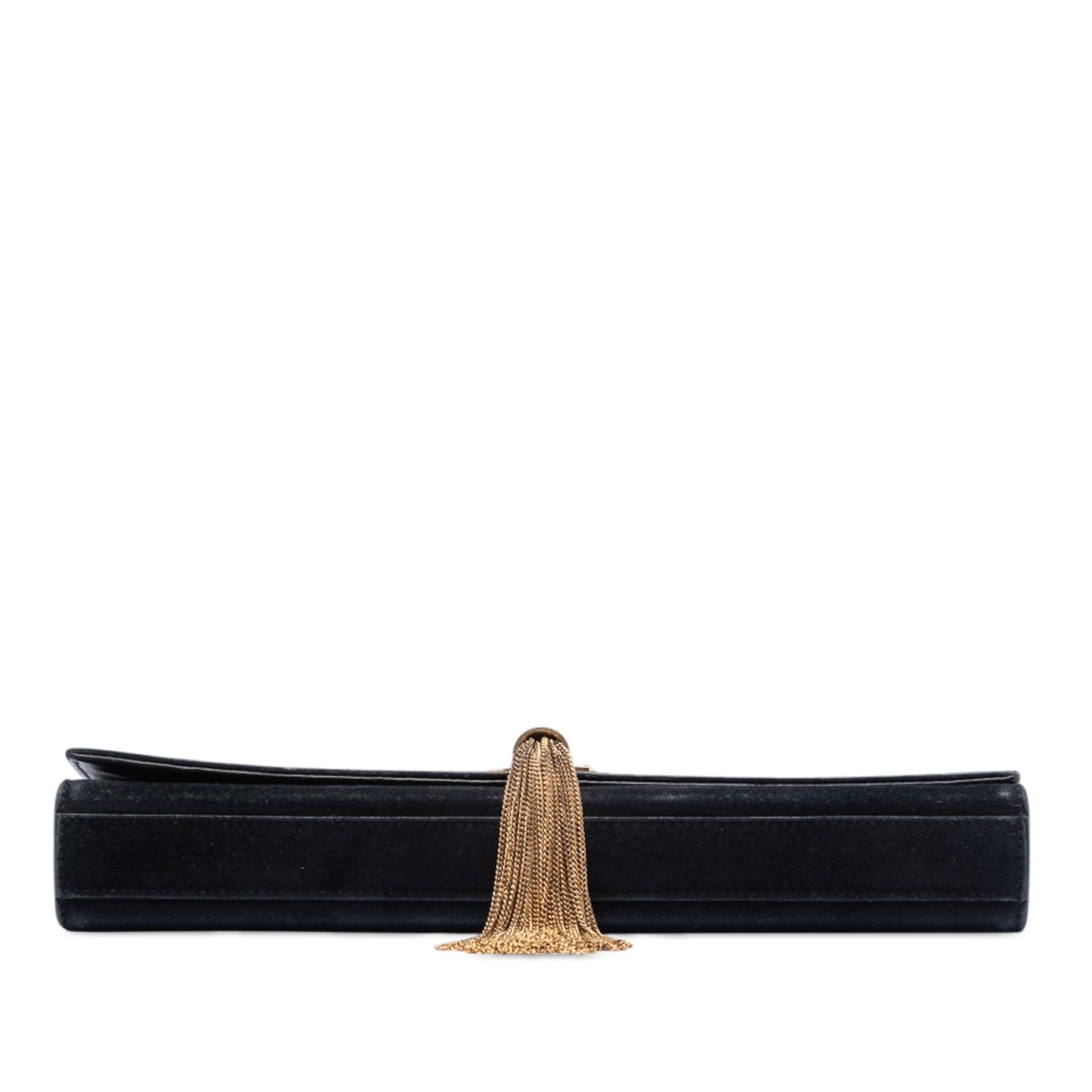 Saint Laurent Paris Suede Monogram Kate Tassel Clutch Size ONE SIZE - 3 Thumbnail