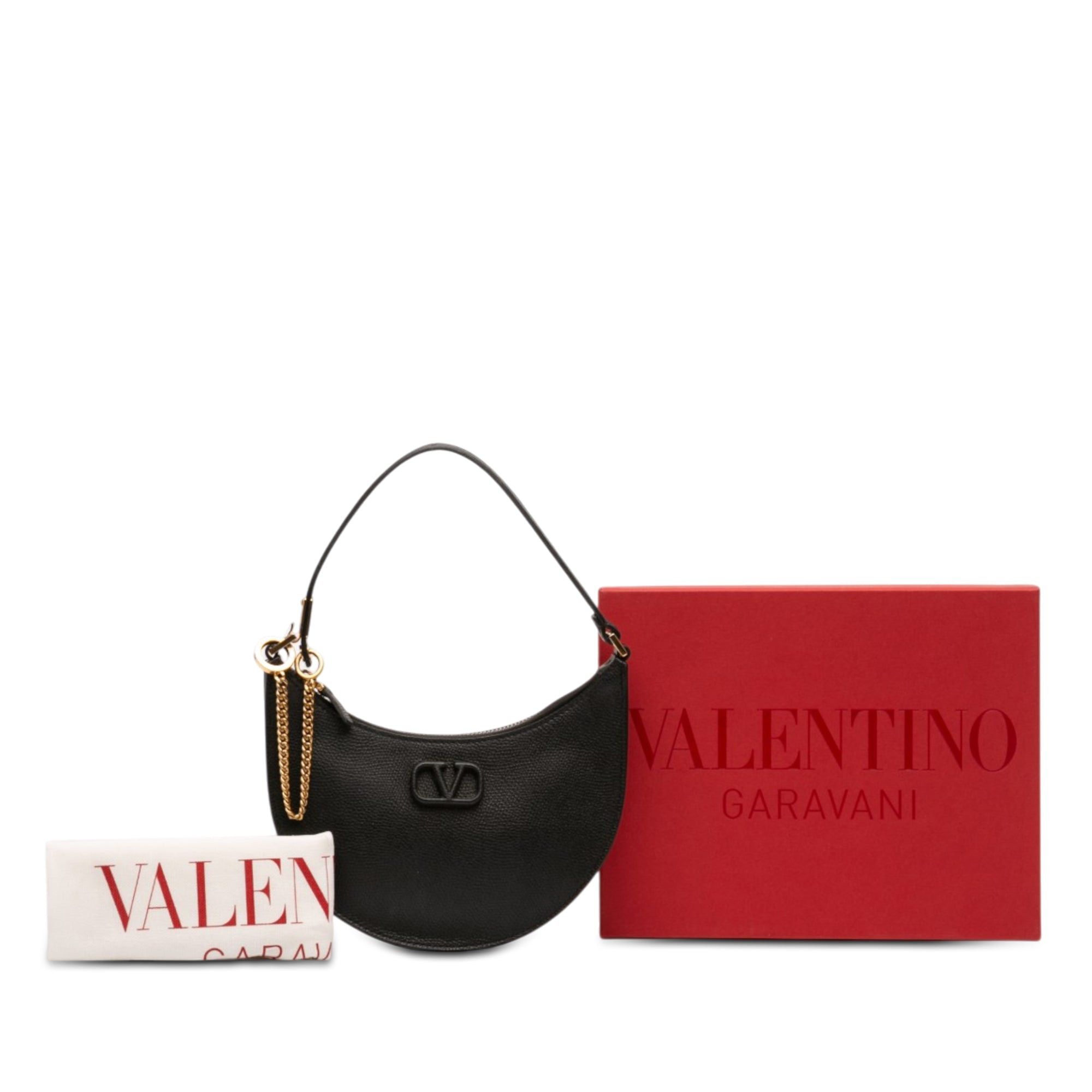 Valentino Mini Grainy Calfskin VLogo Hobo Size ONE SIZE - 7 Thumbnail