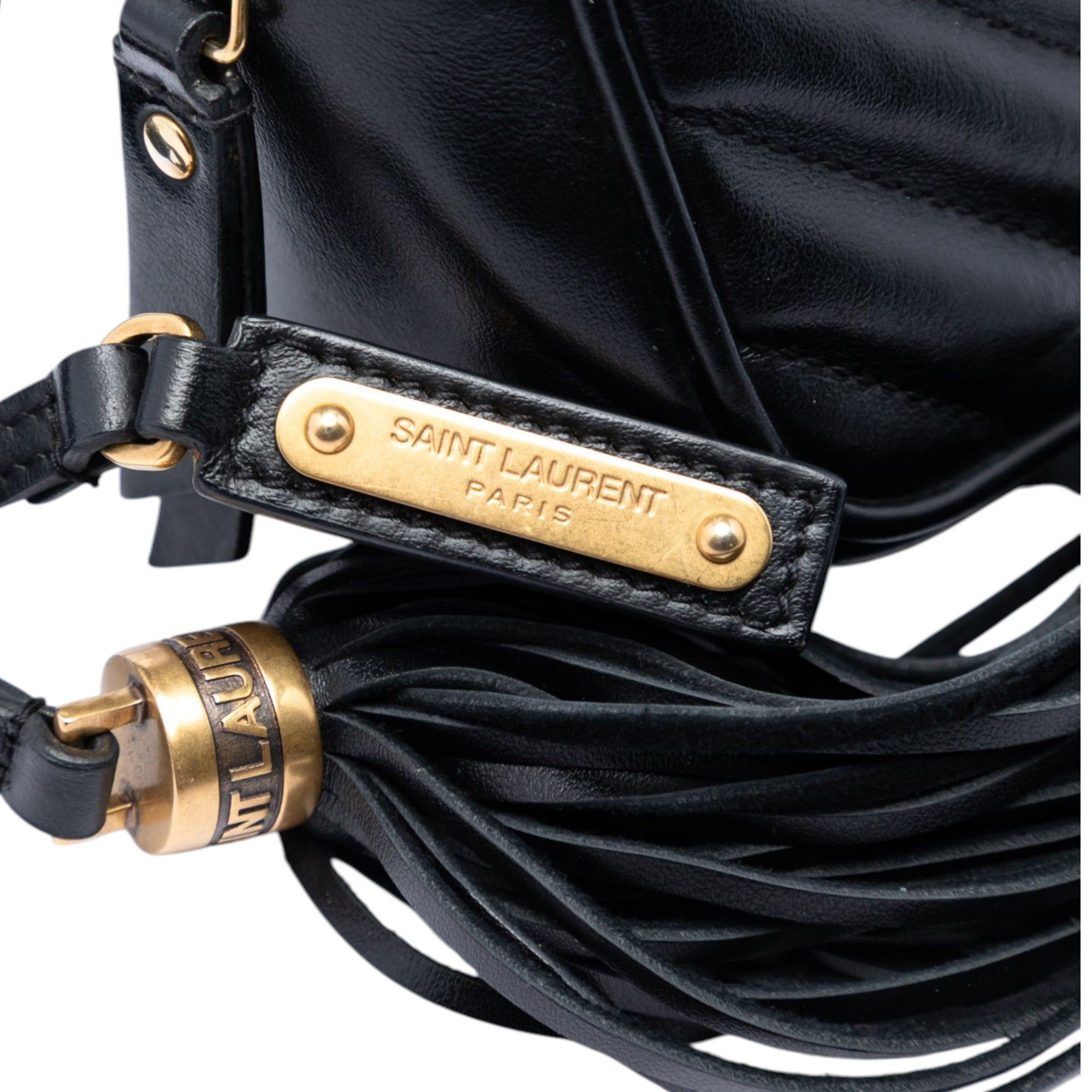 Saint Laurent Paris Mini Matelasse Calfskin Monogram Lou Tassel Camera Bag Size ONE SIZE - 5 Thumbnail