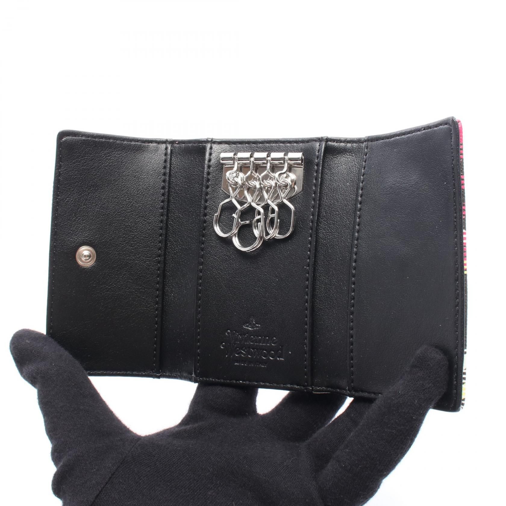 Vivienne Westwood Vivienne Westwood Vivienne Westwood Orb PVC Coated Canvas Key Case Plastic / Synthetic Key case 51020001S0012O101 DUTY FREE for USA Size ONE SIZE - 3 Thumbnail