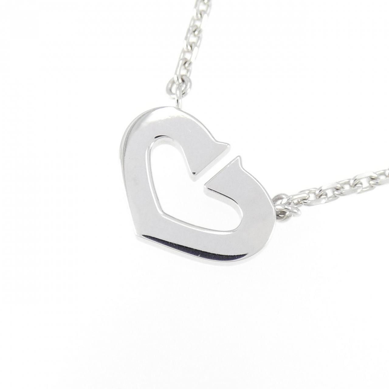 Cartier Cartier Cartier C Heart 750 White Gold Diamond Necklace Precious Metal Necklace B7008300 DUTY FREE for USA Size ONE SIZE - 4 Thumbnail