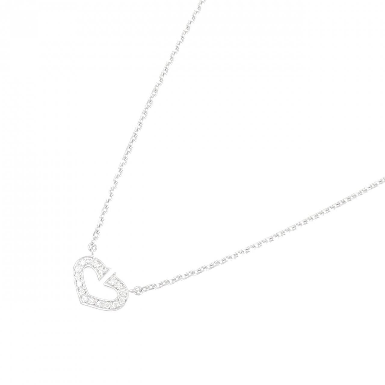 Cartier Cartier Cartier C Heart 750 White Gold Diamond Necklace Precious Metal Necklace B7008300 DUTY FREE for USA Size ONE SIZE - 2 Thumbnail