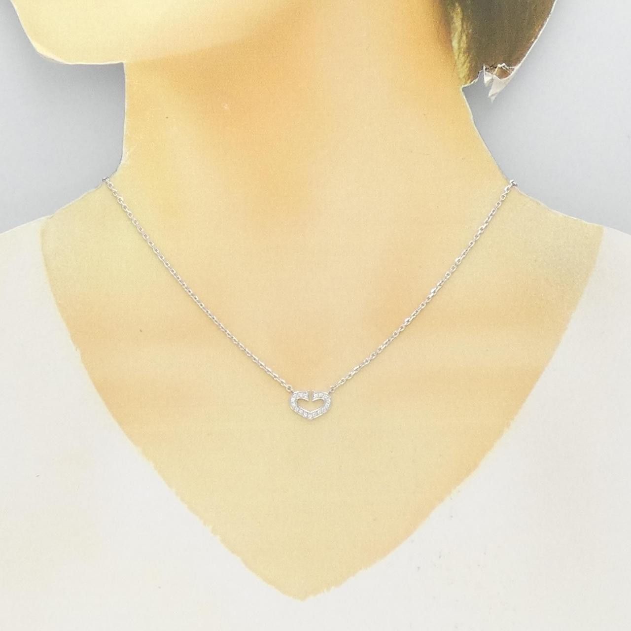 Cartier Cartier Cartier C Heart 750 White Gold Diamond Necklace Precious Metal Necklace B7008300 DUTY FREE for USA Size ONE SIZE - 6 Thumbnail