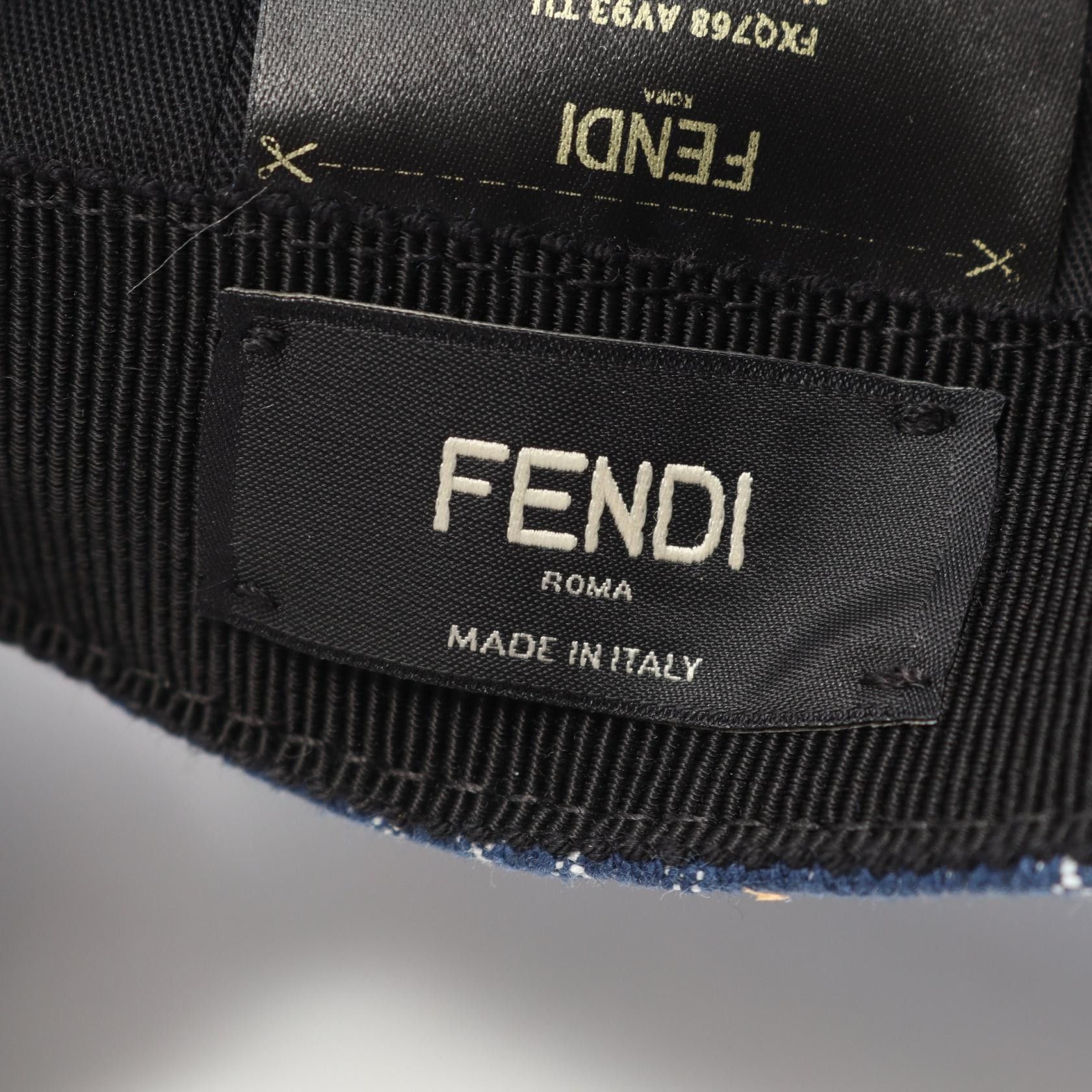 Fendi Fendi FENDI FF logo denim cap Textile Hats FXQ768AV93F0RBB DUTY FREE for USA Size ONE SIZE - 4 Thumbnail