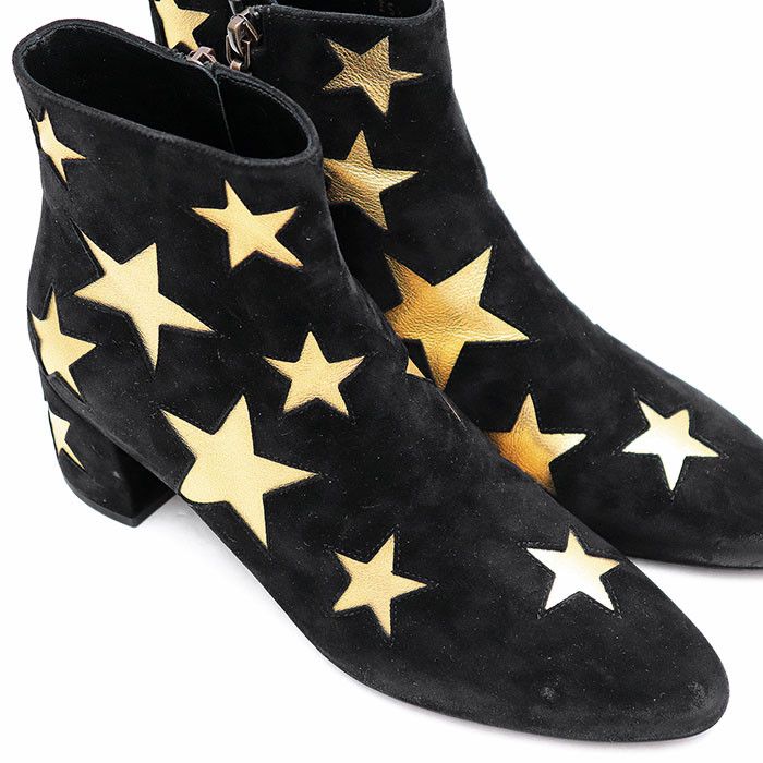 Yves Saint Laurent Yves Saint Laurent Saint Laurent Paris Star Metallic Nubuck Boots Leather Shoes DUTY FREE for USA Size ONE SIZE - 11 Thumbnail