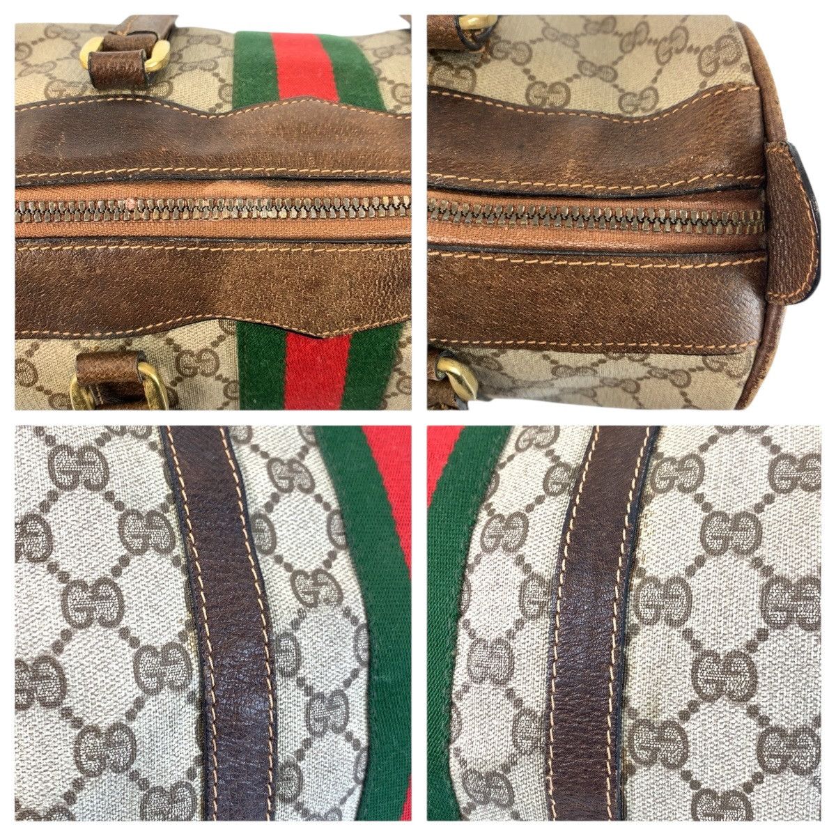 Gucci Gucci Gucci GG Supreme Canvas Boston Bag Leather Handbag DUTY FREE for USA Size ONE SIZE - 7 Thumbnail