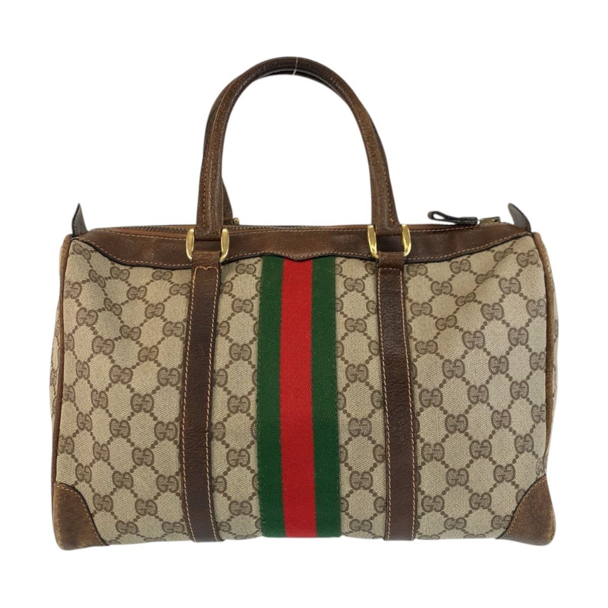 Gucci Gucci Gucci GG Supreme Canvas Boston Bag Leather Handbag DUTY FREE for USA Size ONE SIZE - 2 Thumbnail