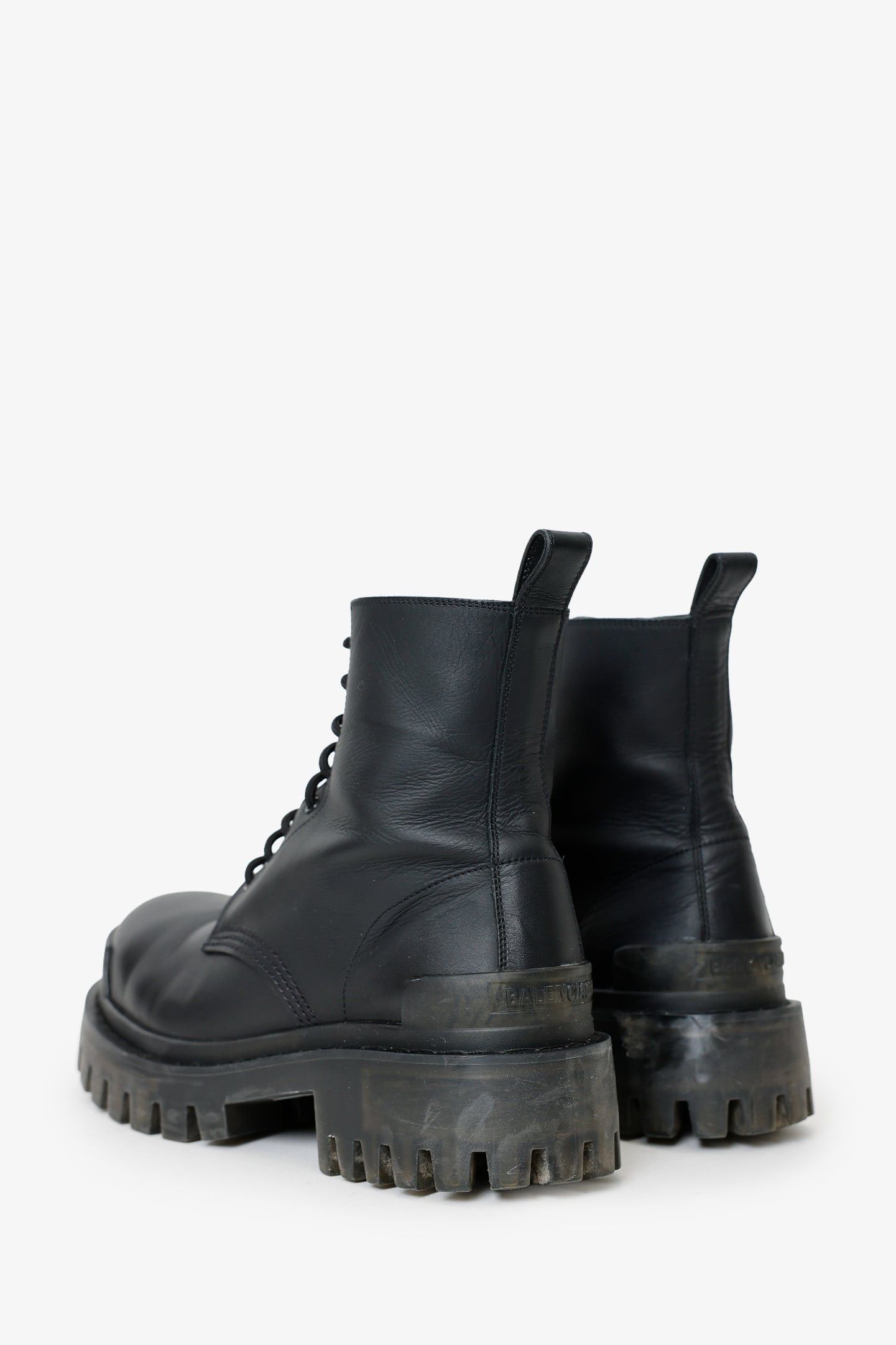 Balenciaga BLACK LEATHER STRIKE BOOTS Size US 6 / EU 39 - 4 Thumbnail