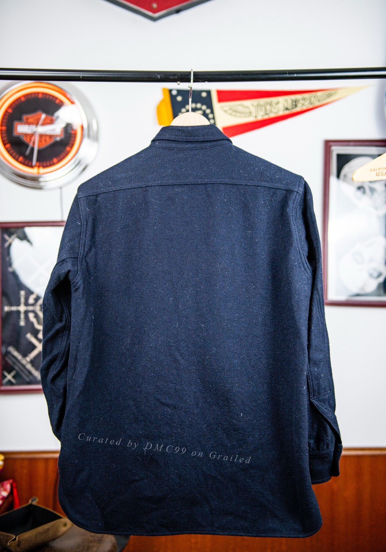 BLACK SIGN Blacksign Wool Navy CPO Shirt Size US M / EU 48-50 / 2 - 2 Thumbnail