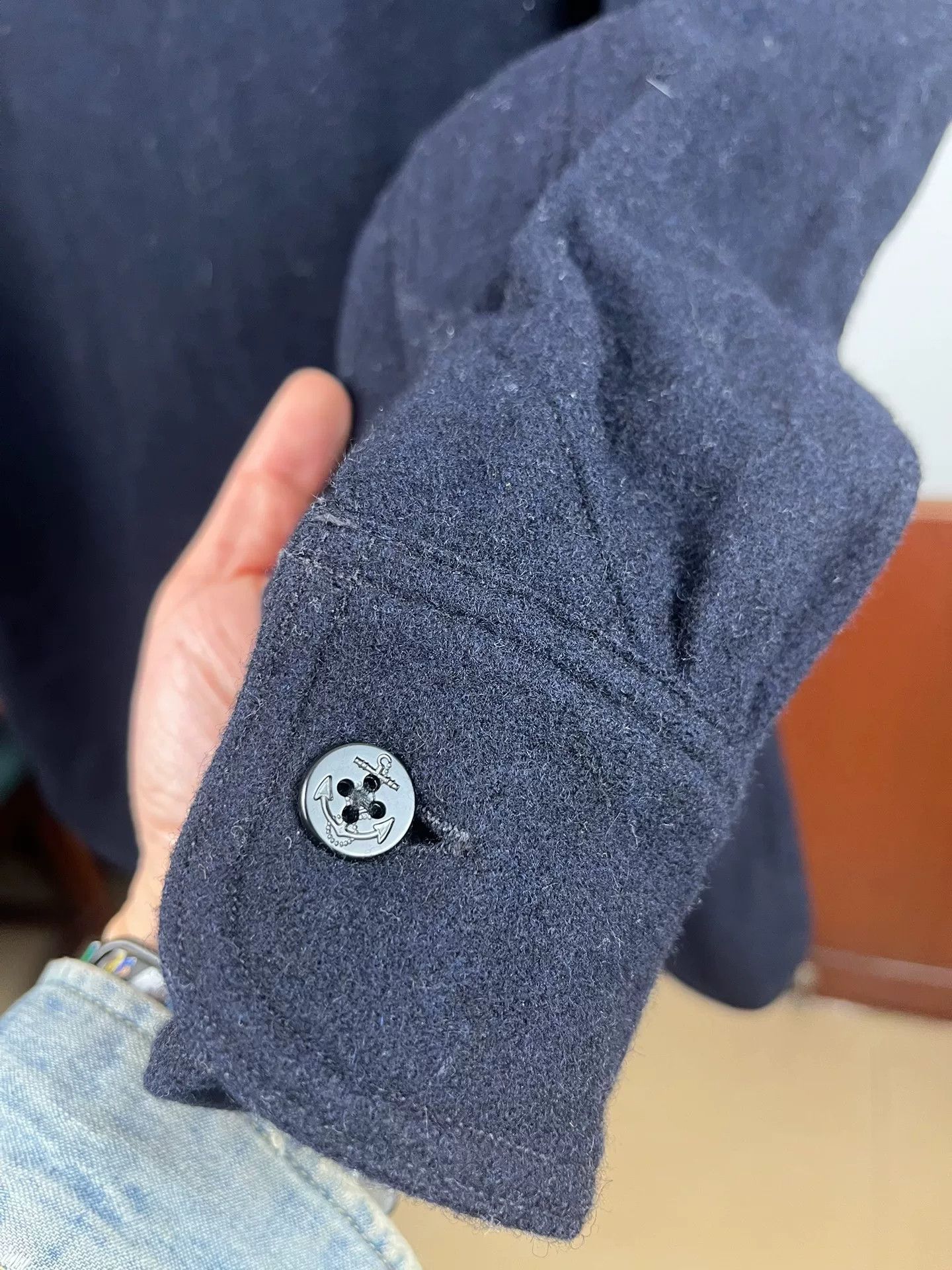 BLACK SIGN Blacksign Wool Navy CPO Shirt Size US M / EU 48-50 / 2 - 3 Thumbnail