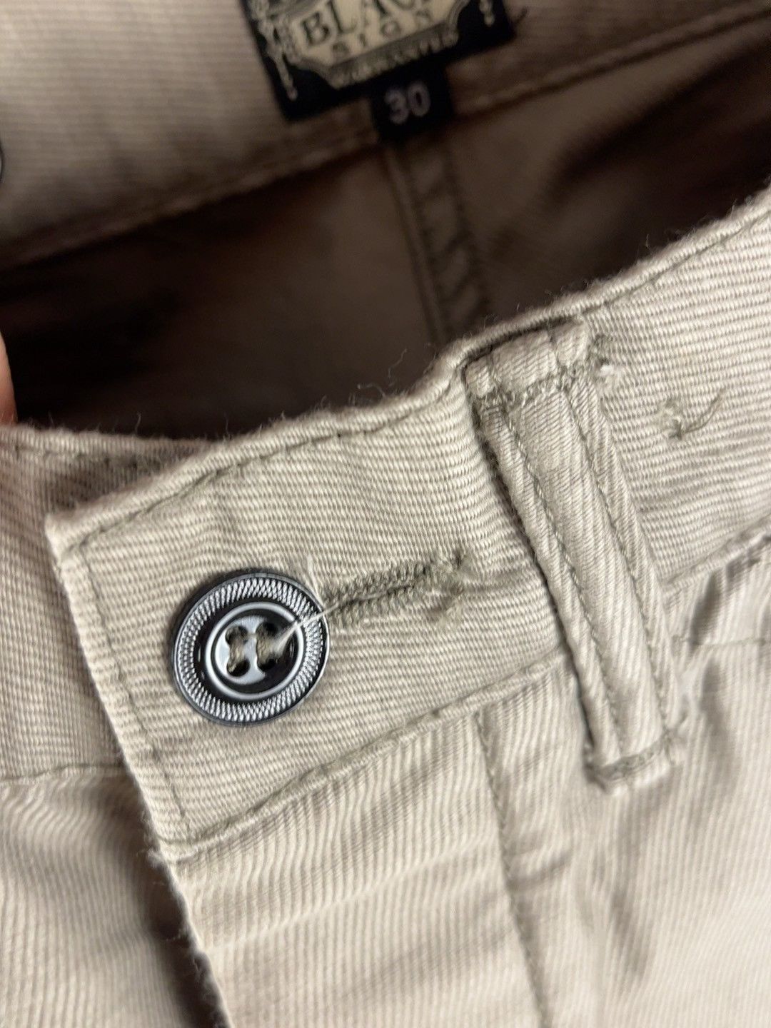 BLACK SIGN Blacksign Khaki Cargo Wide Straight Pants Size US 30 / EU 46 - 4 Thumbnail