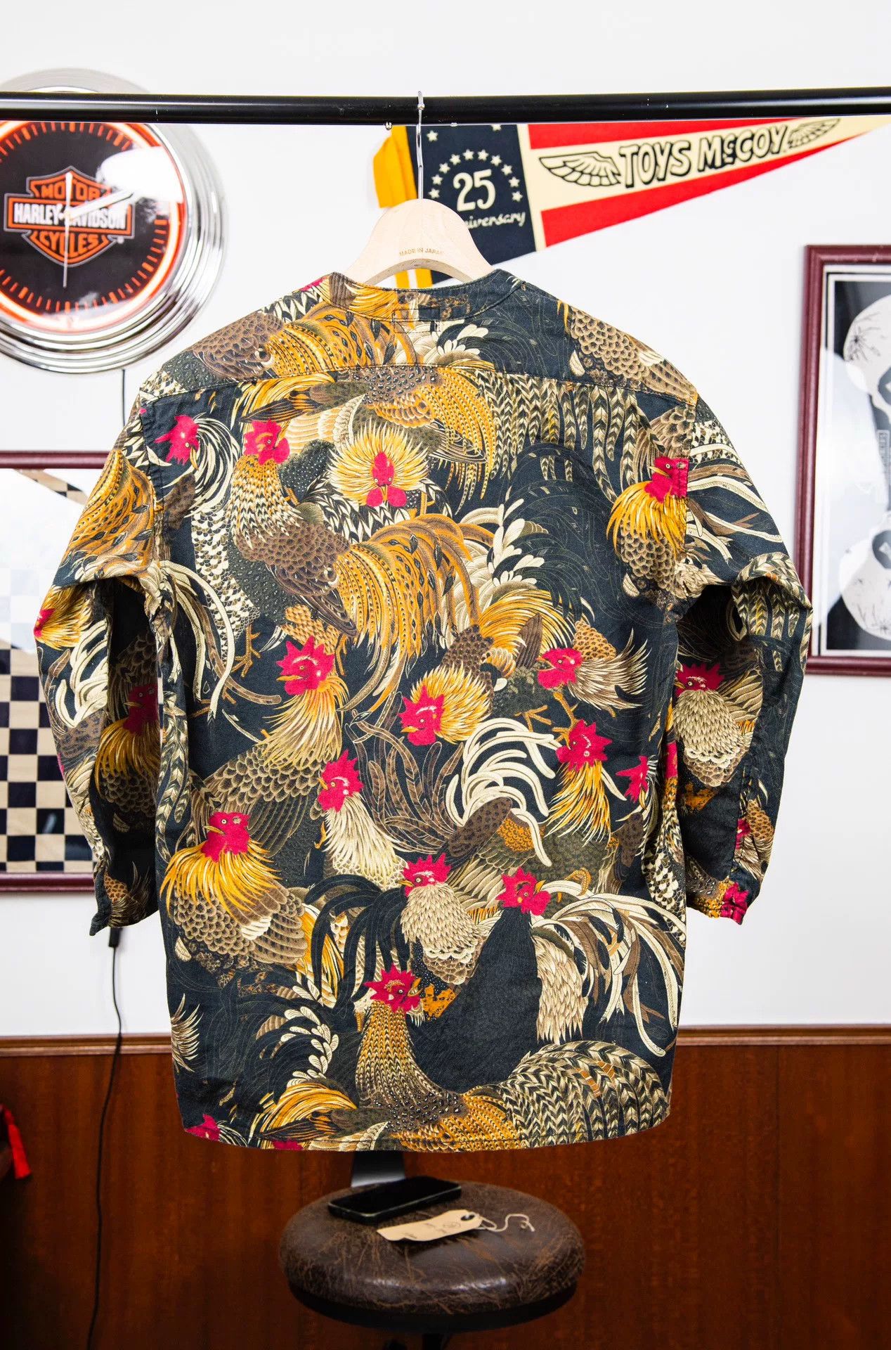 BLACK SIGN Black Rooster Print Eight-Sleeve Shirt Size US M / EU 48-50 / 2 - 2 Thumbnail
