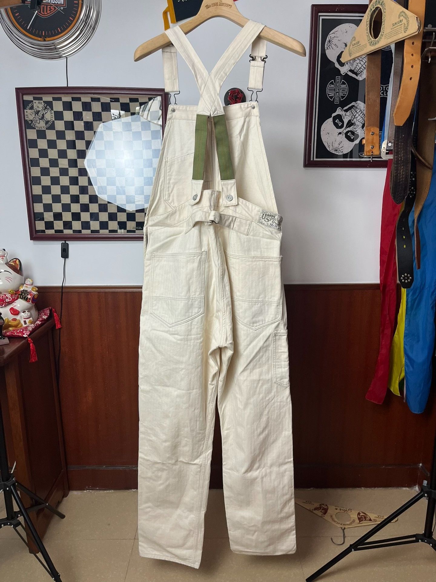 Freewheelers Freewheelers White Herringbone Overalls Size US 28 / EU 44 - 2 Thumbnail