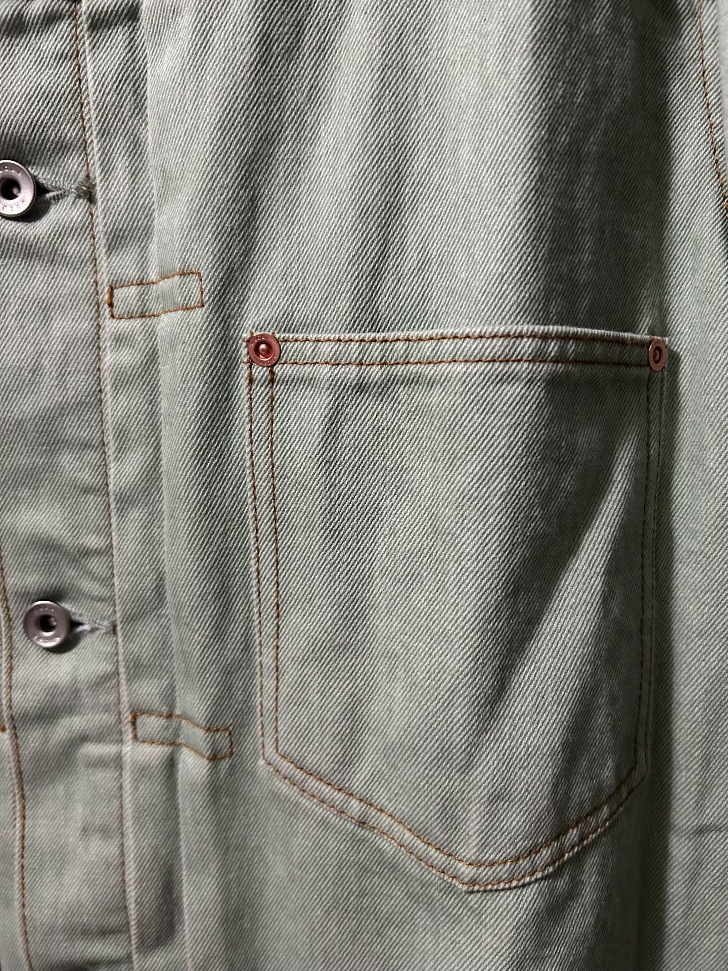 Sacai Sacai Mint Green Denim Shirt Size US L / EU 52-54 / 3 - 4 Thumbnail