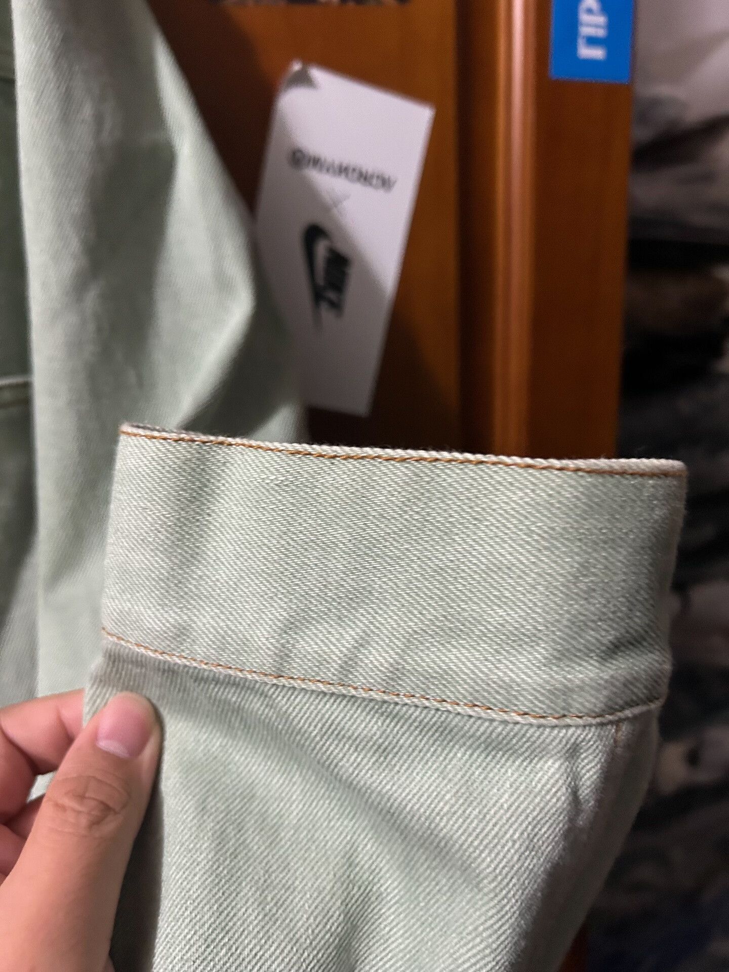 Sacai Sacai Mint Green Denim Shirt Size US L / EU 52-54 / 3 - 5 Thumbnail