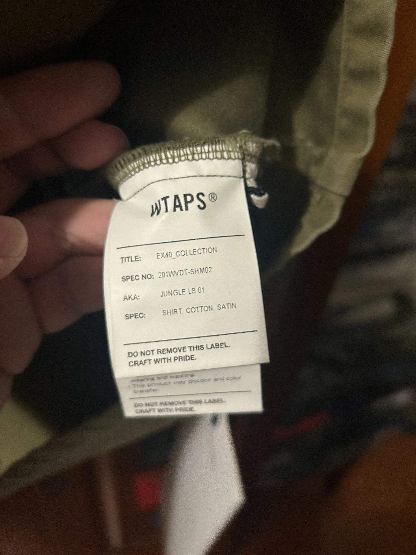 Wtaps WTAPS 20SS JUNGLE LS 01 SHIRT Size US M / EU 48-50 / 2 - 5 Thumbnail