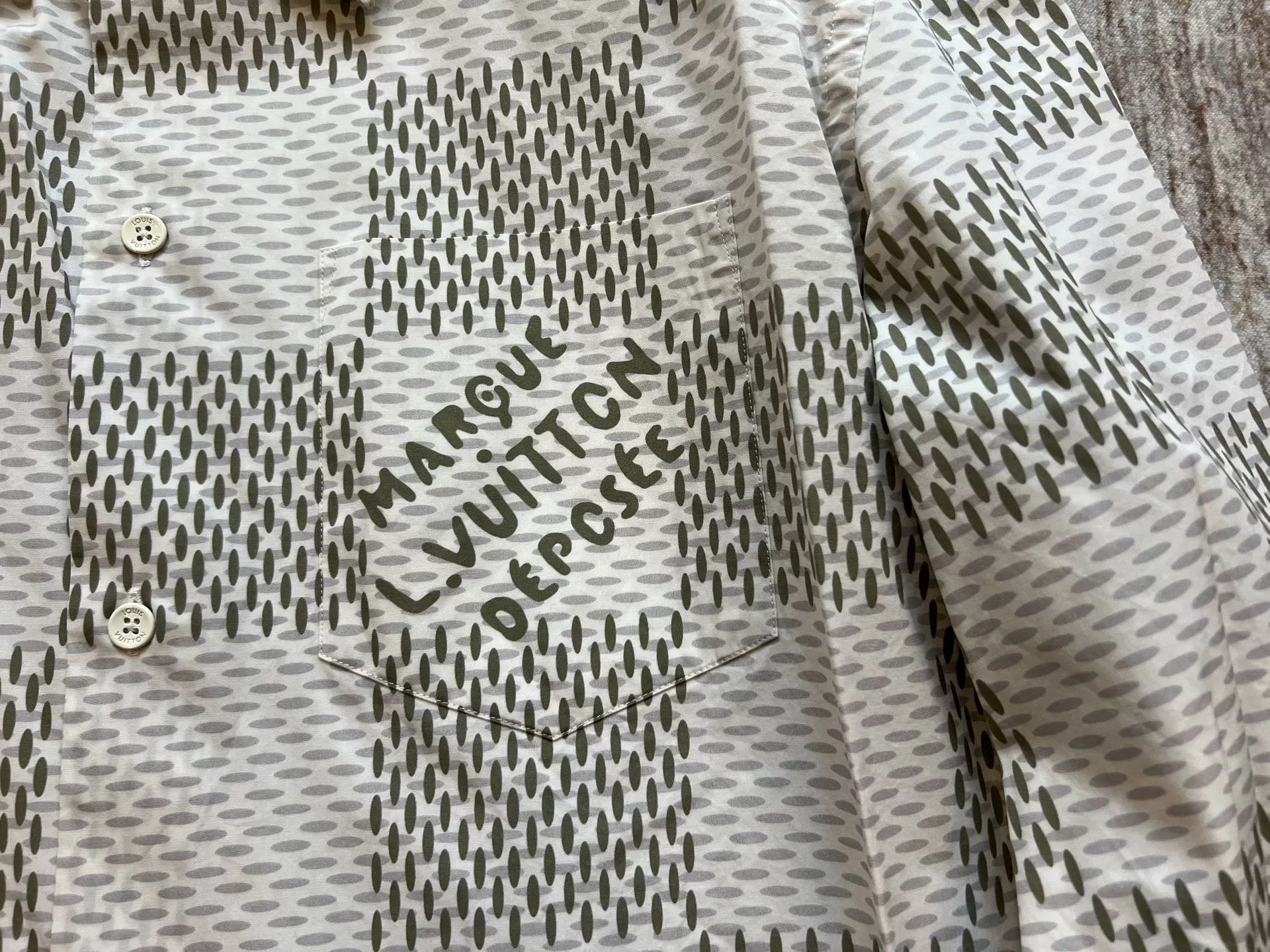 Louis Vuitton Louis Vuitton 2024 White Checkerboard Print Shirt Size US XXL / EU 58 / 5 - 3 Thumbnail