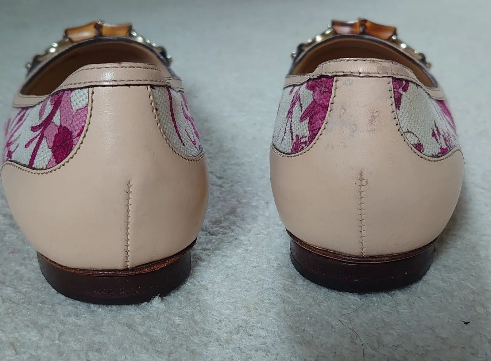 Gucci Gucci Floral Canvas Horsebit Bamboo Ballerinas Ballet Flats Size US 9 / IT 39 - 5 Thumbnail