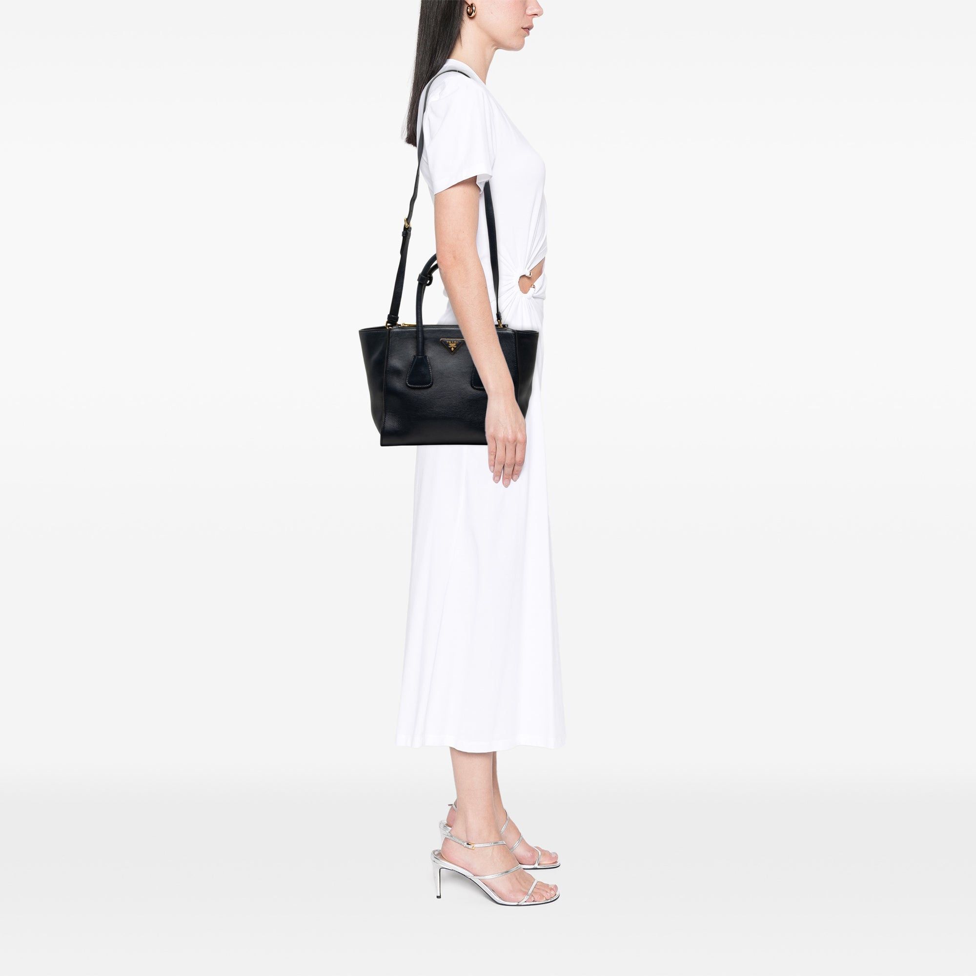 Prada Glace Calf Twin Pocket Double Handle Satchel Size ONE SIZE - 6 Thumbnail