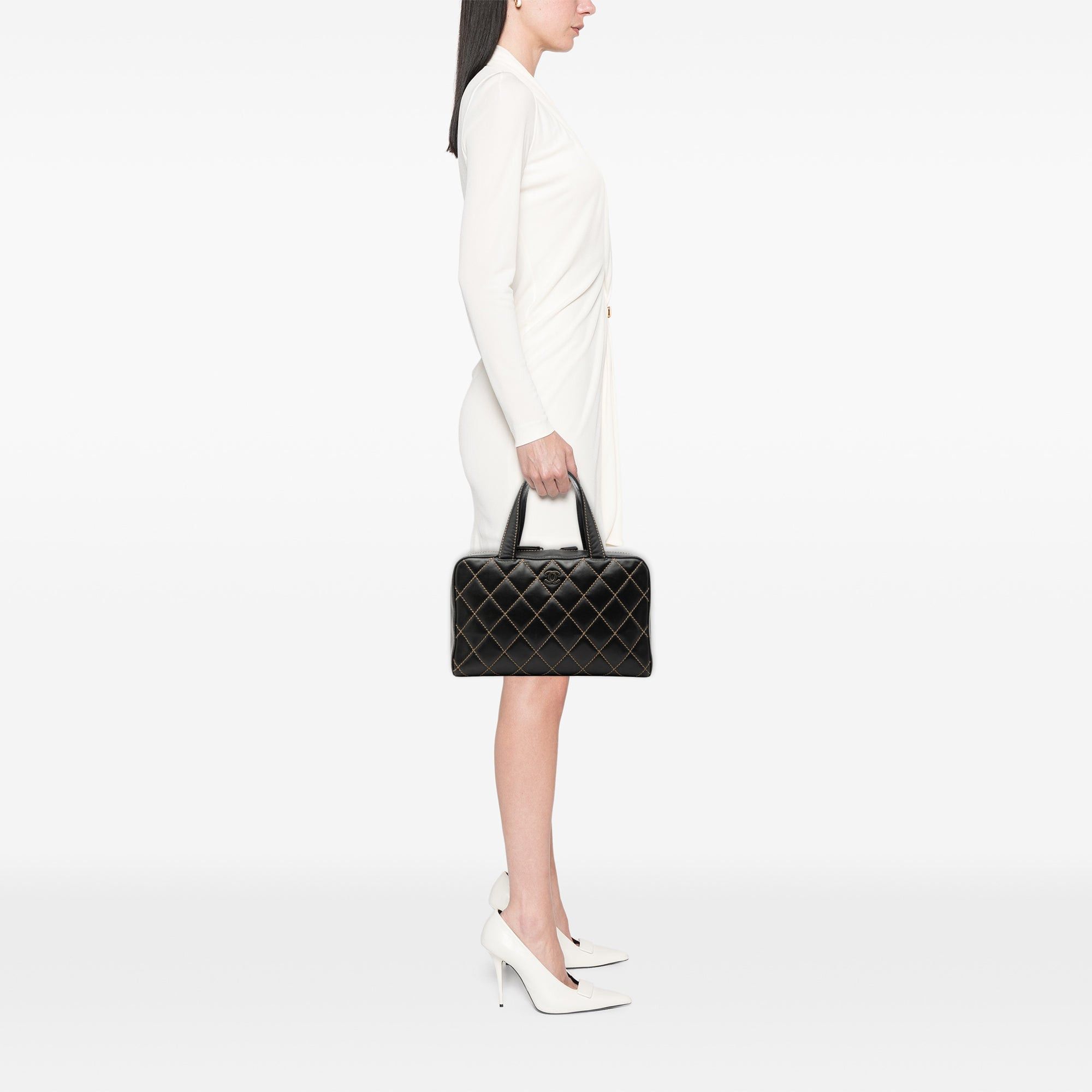 Chanel CC Lambskin Wild Stitch Handbag Size ONE SIZE - 7 Thumbnail