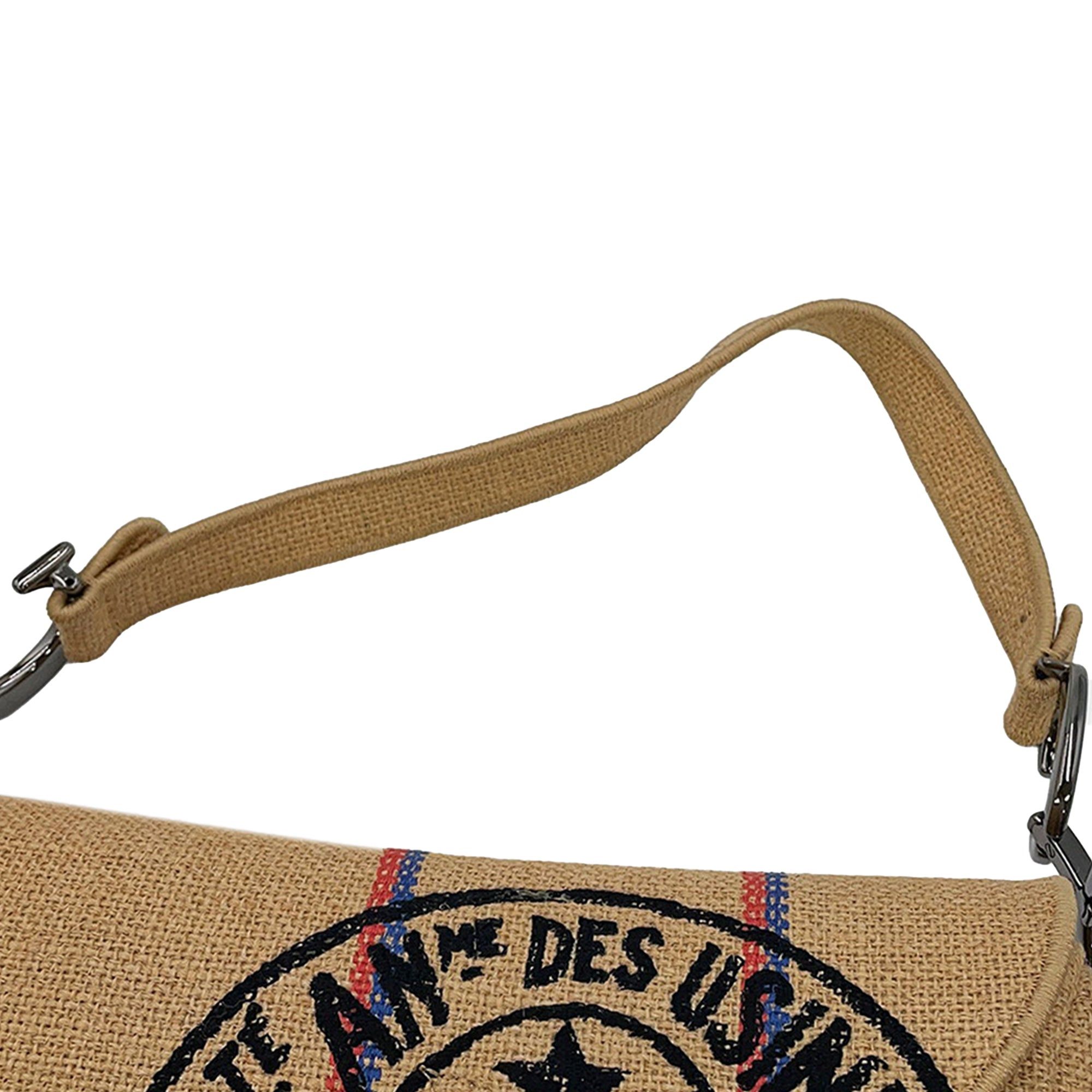 Dior Jute Union Embroidered Saddle Bag Size ONE SIZE - 9 Thumbnail