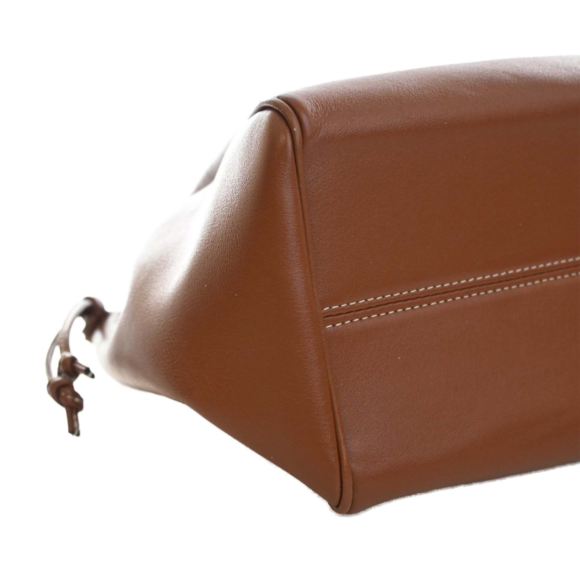 Celine Small Calfskin Cuir Triomphe Cabas Drawstring Satchel Size ONE SIZE - 11 Thumbnail