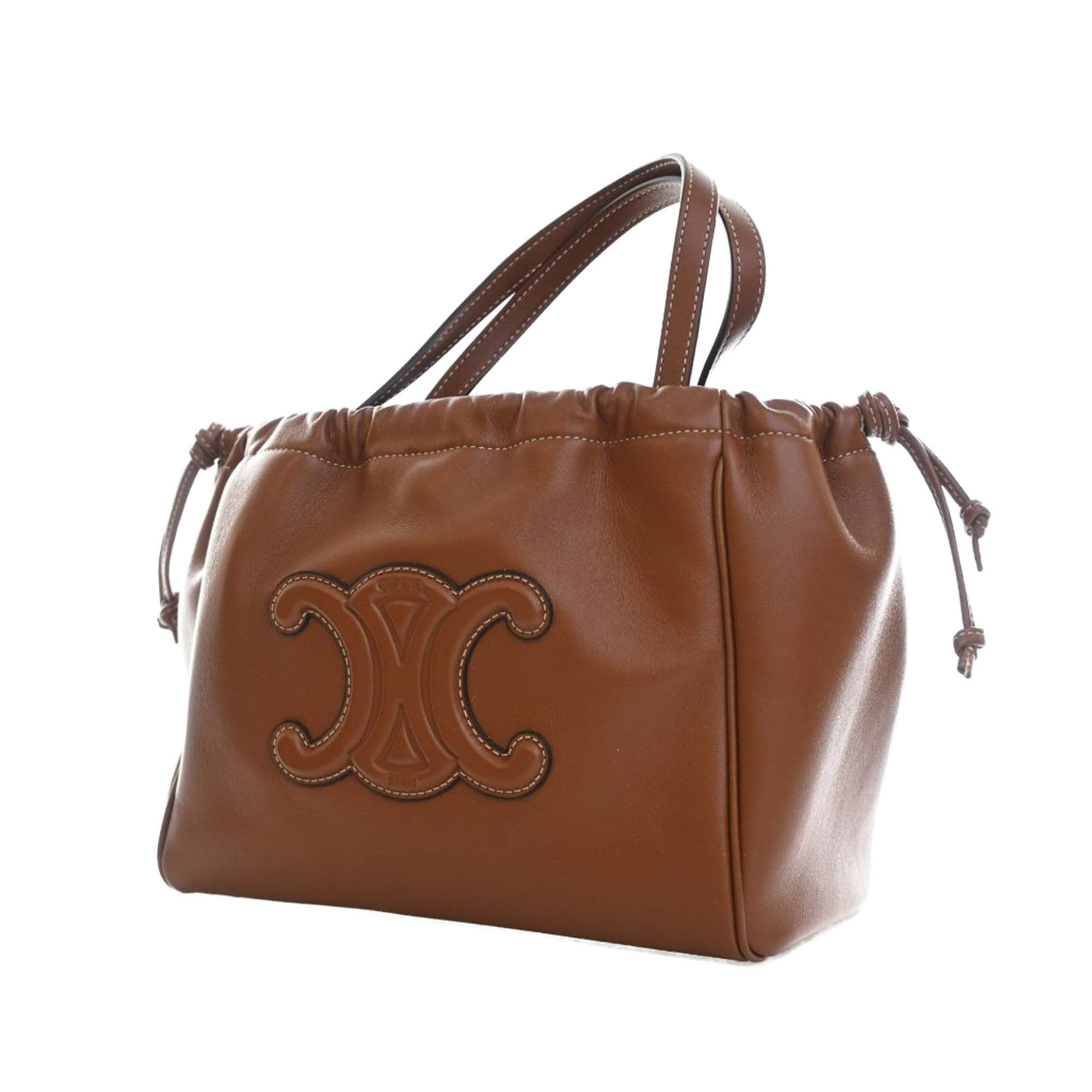 Celine Small Calfskin Cuir Triomphe Cabas Drawstring Satchel Size ONE SIZE - 2 Thumbnail