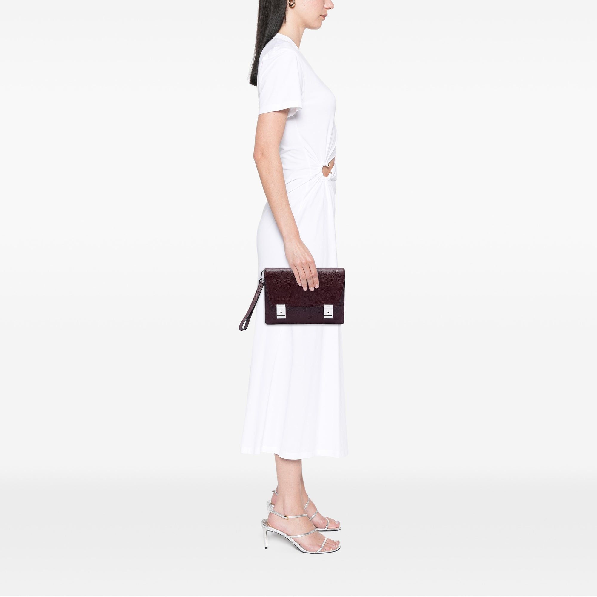 Prada Saffiano Double Lock Convertible Clutch Size ONE SIZE - 5 Thumbnail