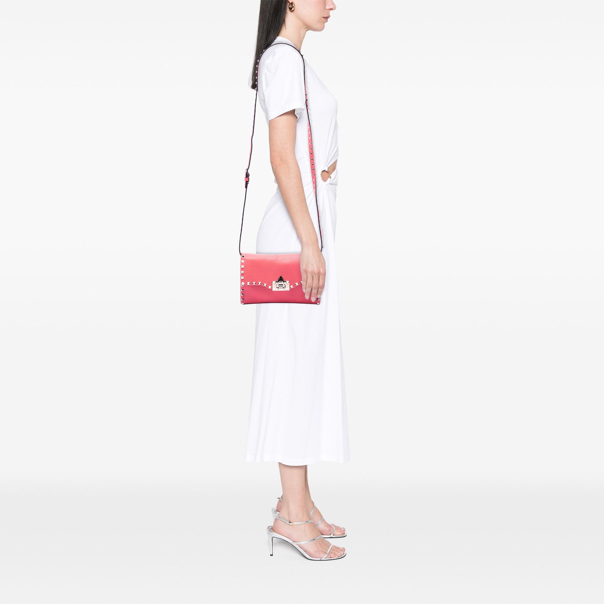 Valentino Small Leather Rockstud Flap Crossbody Size ONE SIZE - 6 Thumbnail