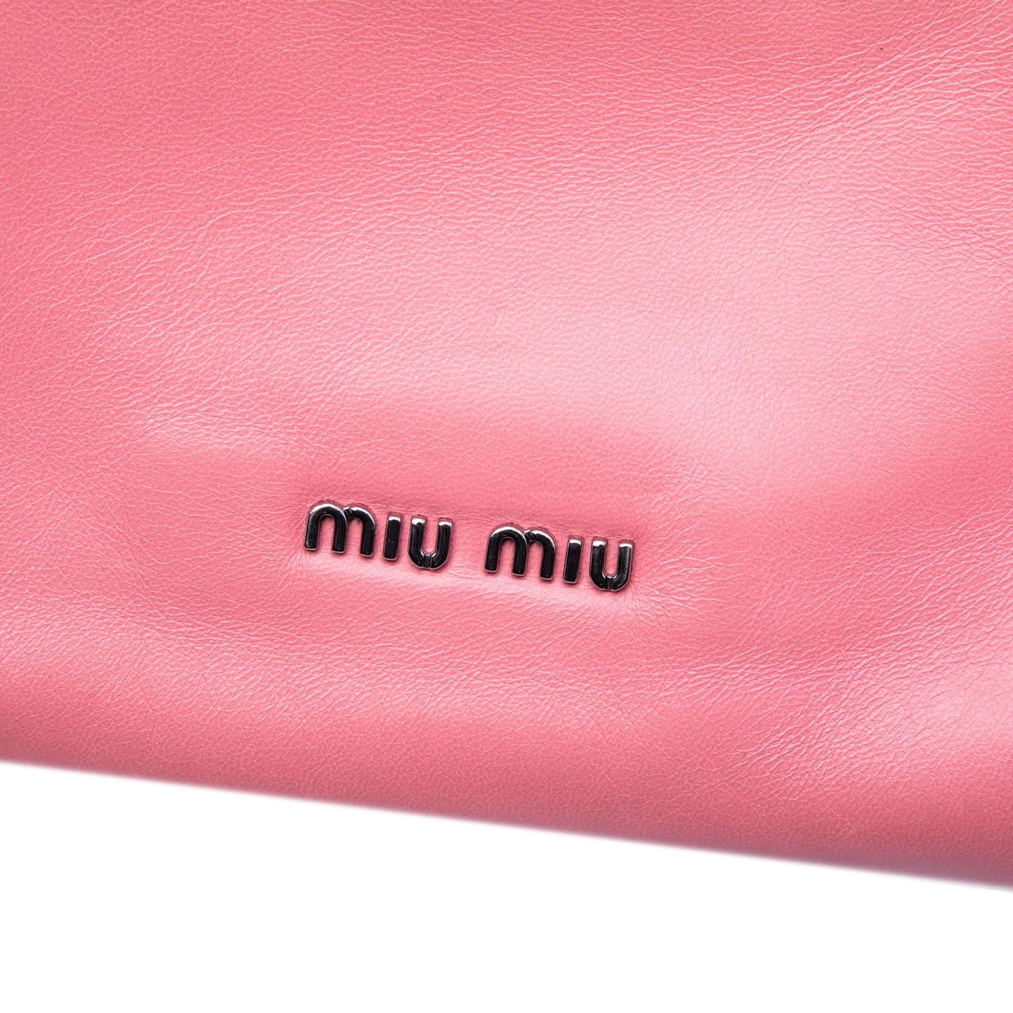 Miu Miu Nappa Grommet Crystal Embellished Clutch Size ONE SIZE - 5 Thumbnail