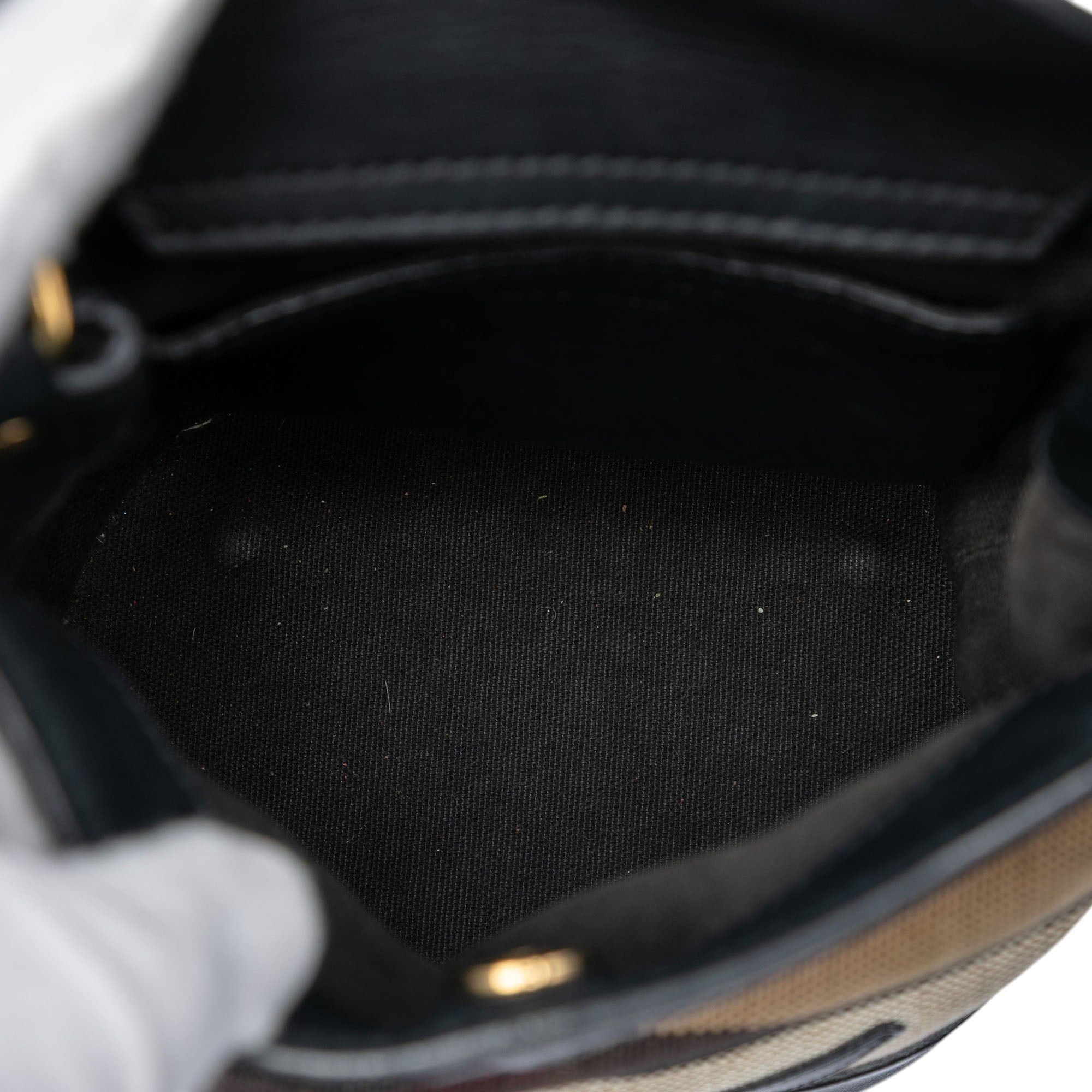 Burberry Mega Check Canvas and Leather Bucket Bag Size ONE SIZE - 4 Thumbnail