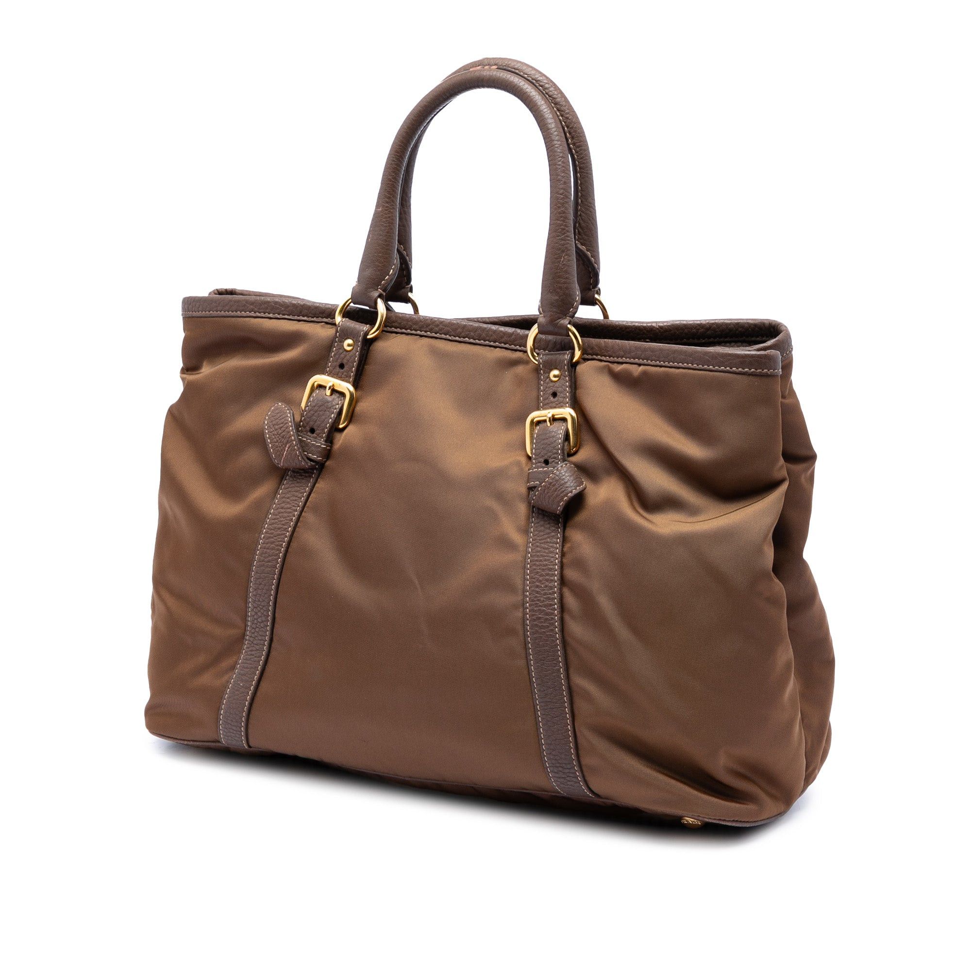 Prada Vitello Daino Trimmed Tessuto Satchel Size ONE SIZE - 2 Thumbnail