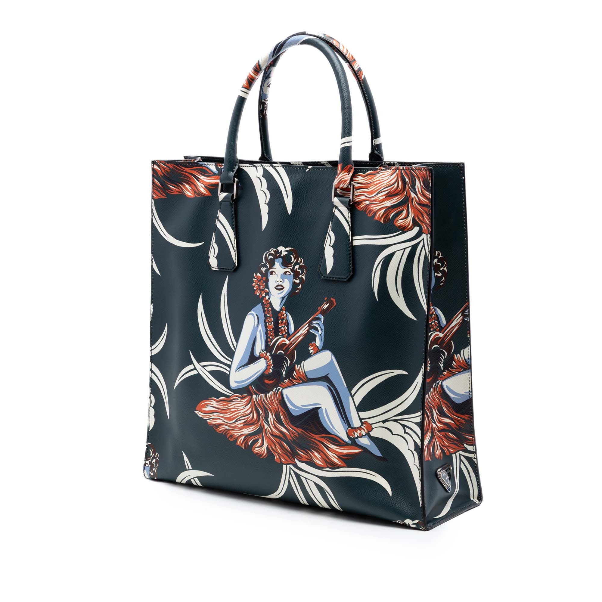 Prada Saffiano Hawaiian Print Tote Size ONE SIZE - 2 Thumbnail