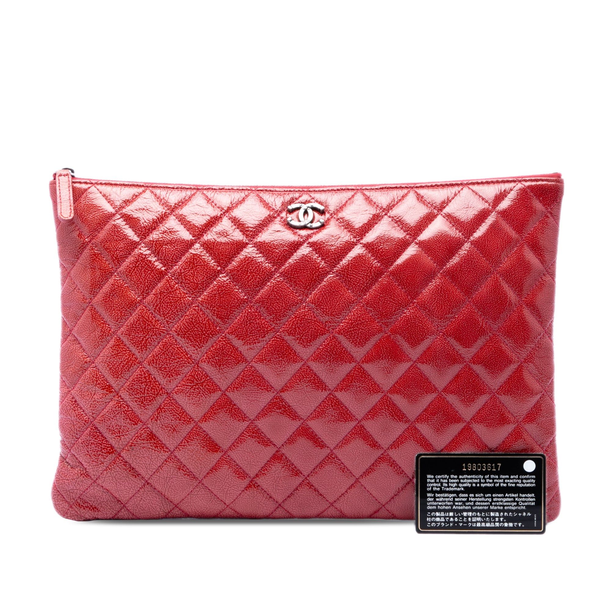 Chanel Large Quilted Patent O Case Clutch Size ONE SIZE - 7 Thumbnail