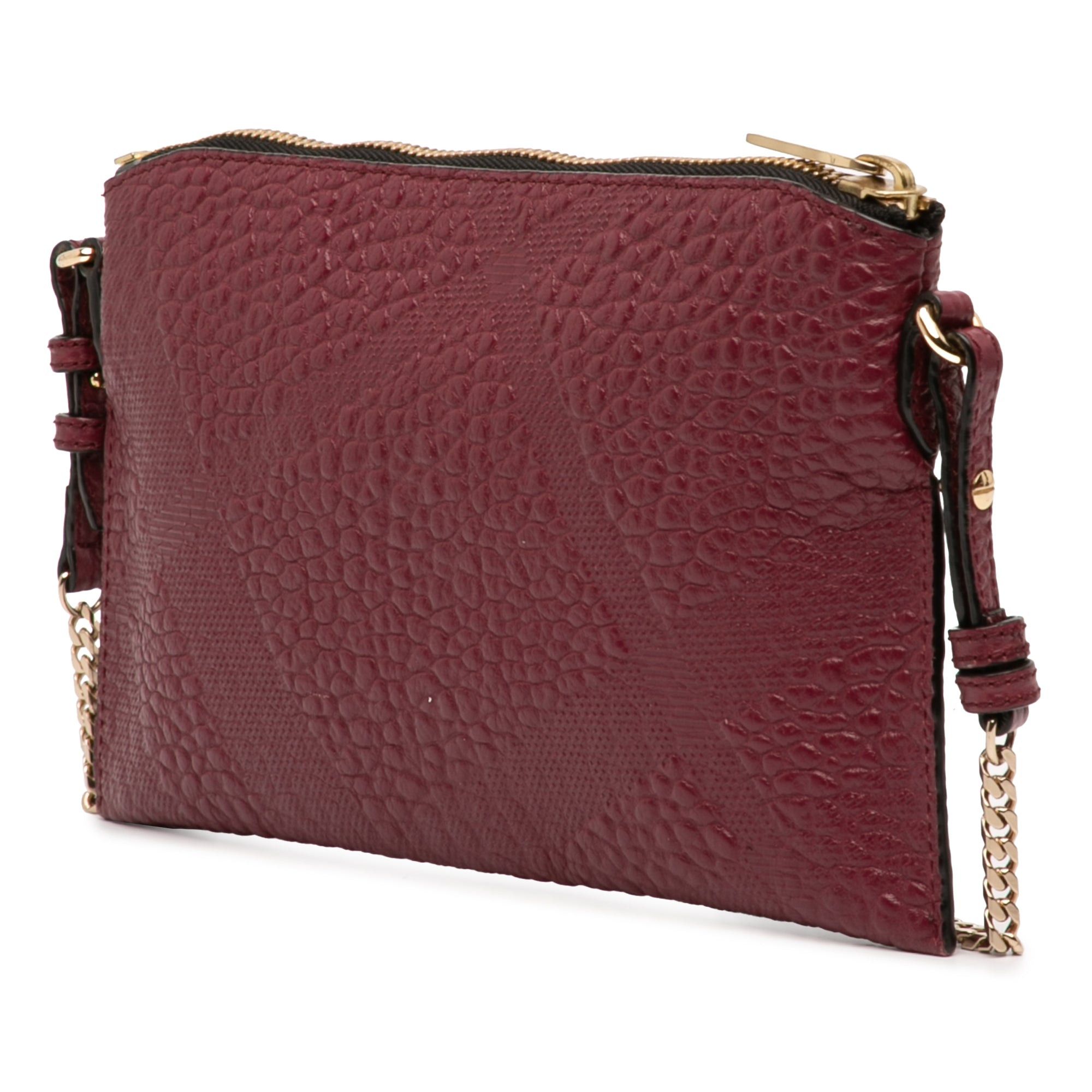 Burberry Small Grain Check Embossed Leather Chichester Crossbody Size ONE SIZE - 2 Thumbnail